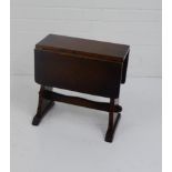 A small oak drop leaf table, 40 x 40cm