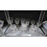 Miscellaneous glass to include drinking glasses, sundae dishes and plates etc., (a large lot)