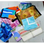 A collection of eighteen silk scarves to include Country Casuals etc., (18)