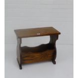 An oak table top magazine rack, 50 x 58cm