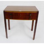 A 20th century mahogany two drawer table canteen containing a suite of Epns flatware, 75 x 74cm