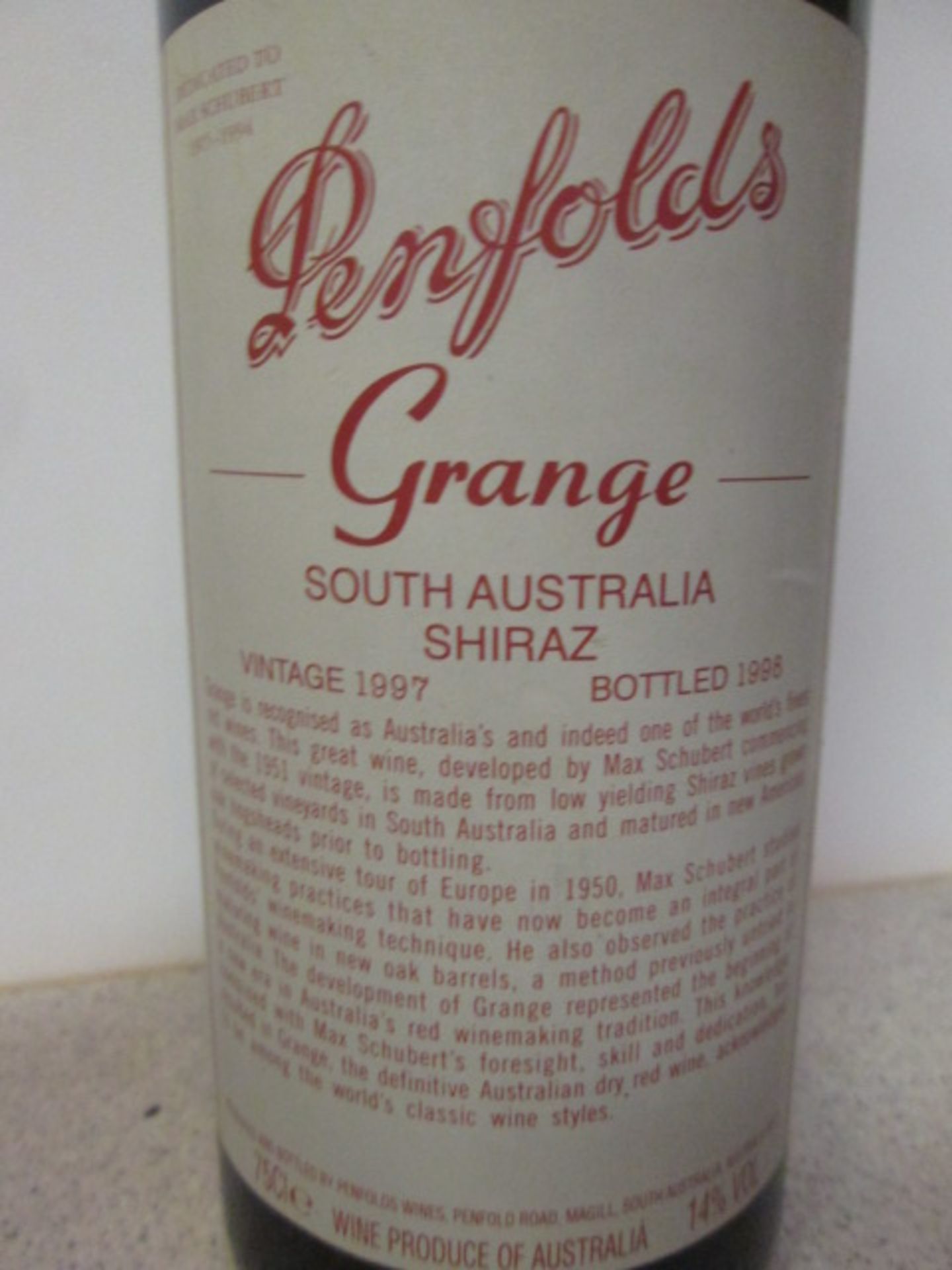 Bottle of Penfolds Grange South Australia Shiraz, Vintage 1997 Bottled 1998. - Image 2 of 2