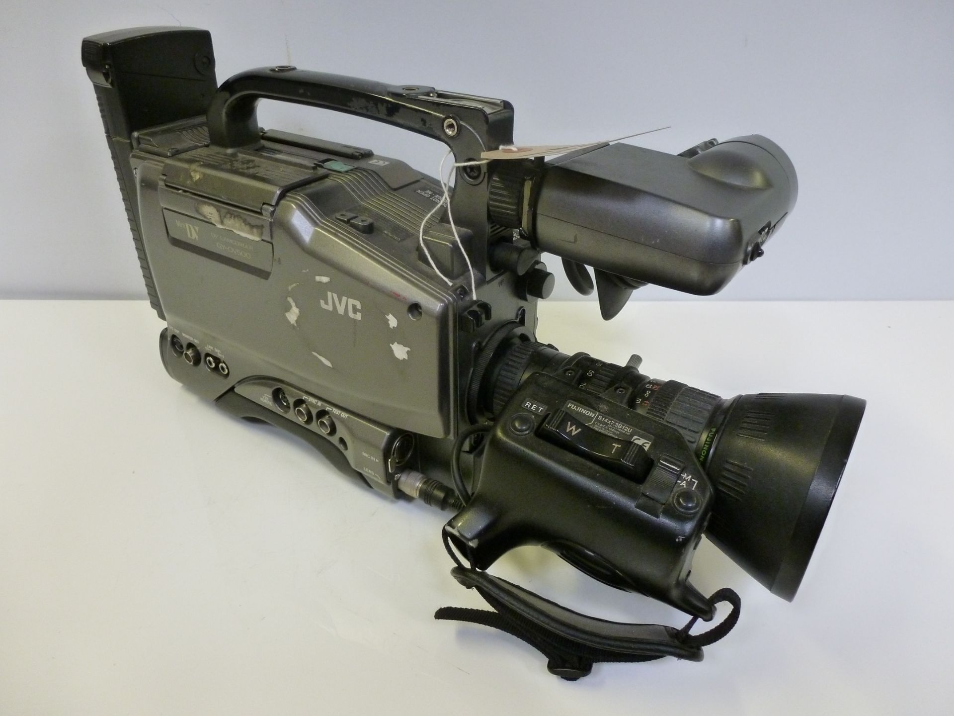 JVC Digital Video Camera, Model GY-DV500. Comes with Viewfinder & Fujinon S14 x 7.3B12U Lens.