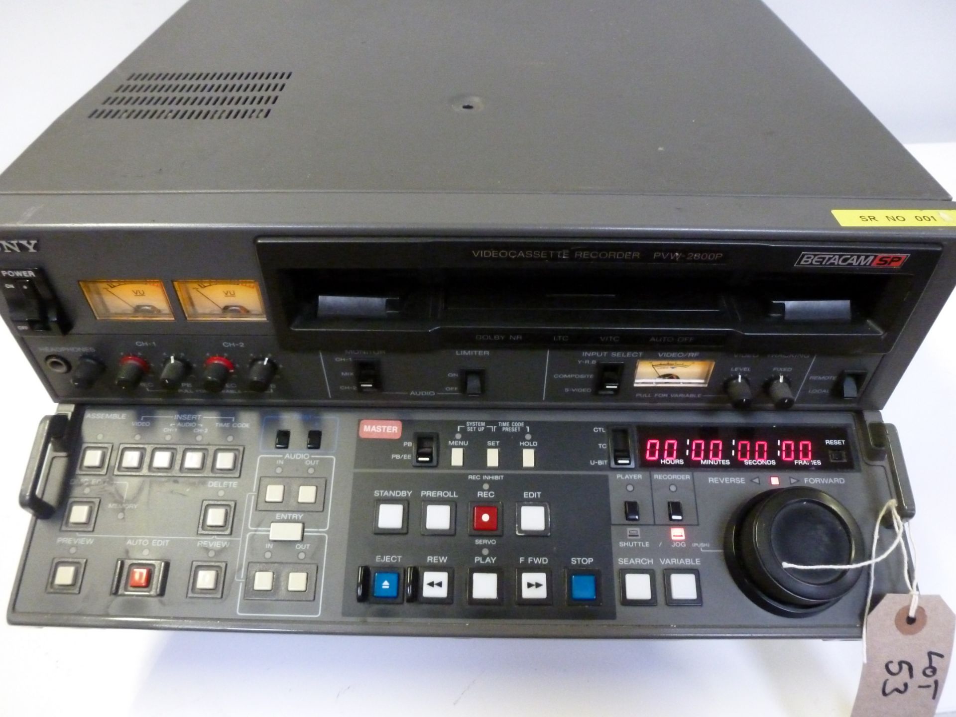 Sony PVW 2800P Betacam SP Video Editing Player, S/N 20479 - Image 2 of 5