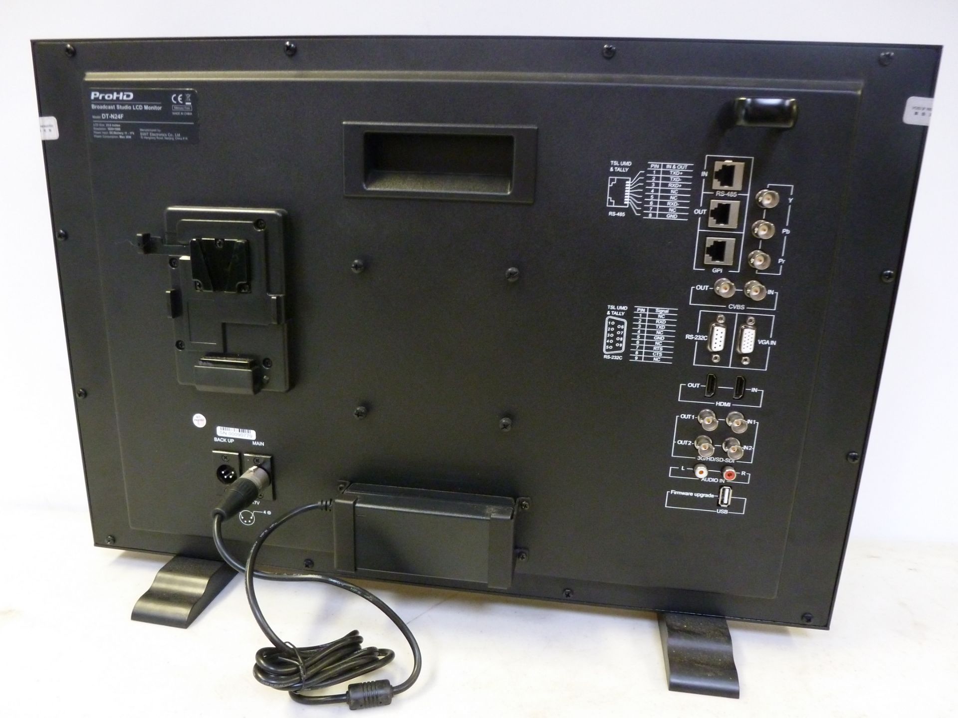 Pro HD 24" Broadcast Panel Studio LCD Monitor, Model DT-N24F, S/n 00090779. Comes with Power - Image 5 of 8