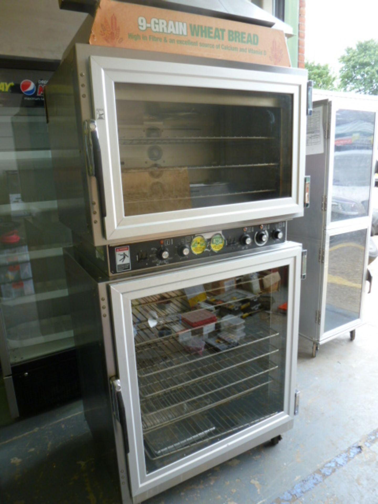 Duke Stainless Steel 3 Rack Oven Over 9 Rack Proover, Model AHPO-618,