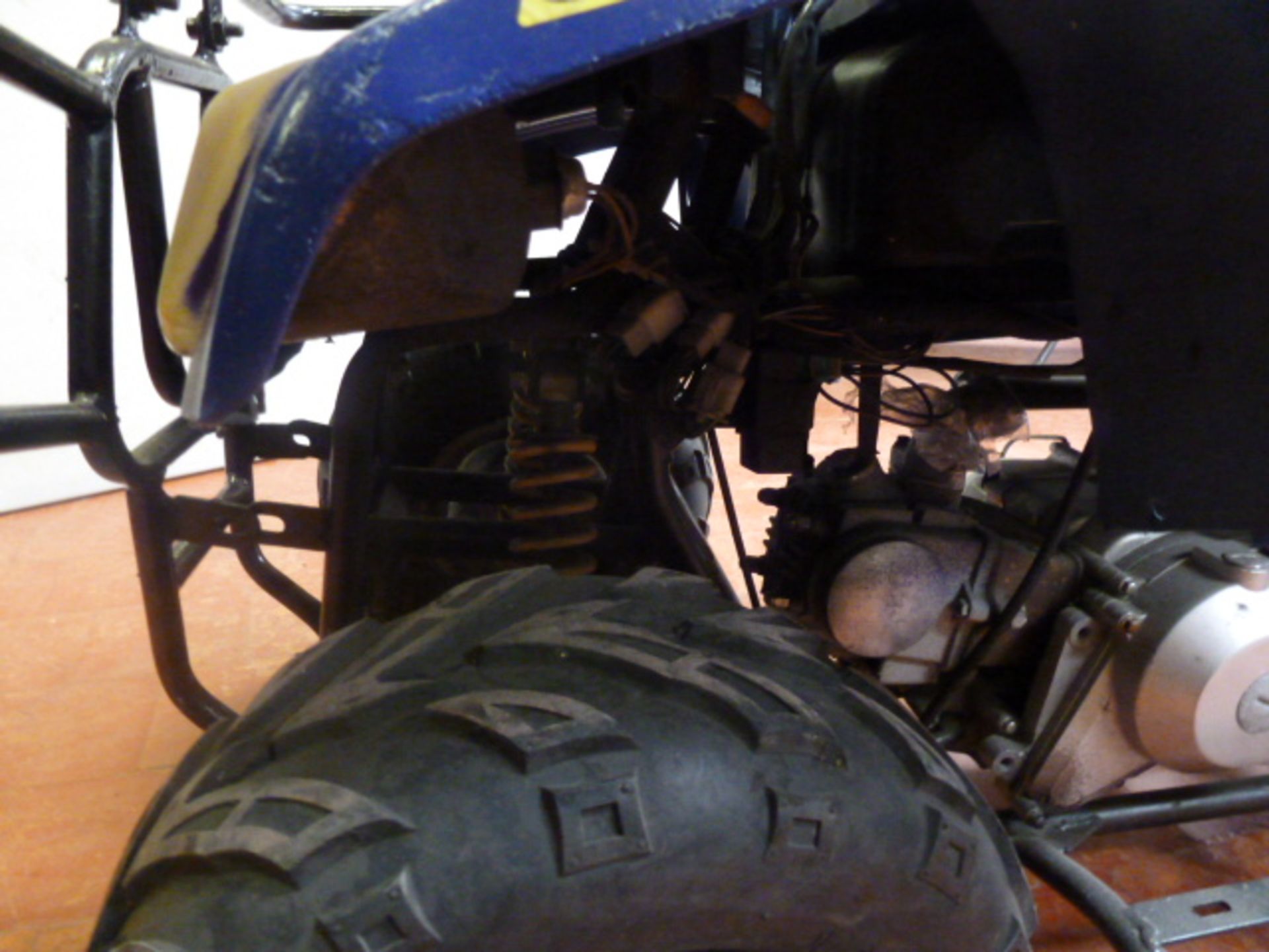 Mini ATV Petrol Quad Bike in Blue. Condition Unknown, For Spares & Repair (As Viewed) - Image 8 of 9