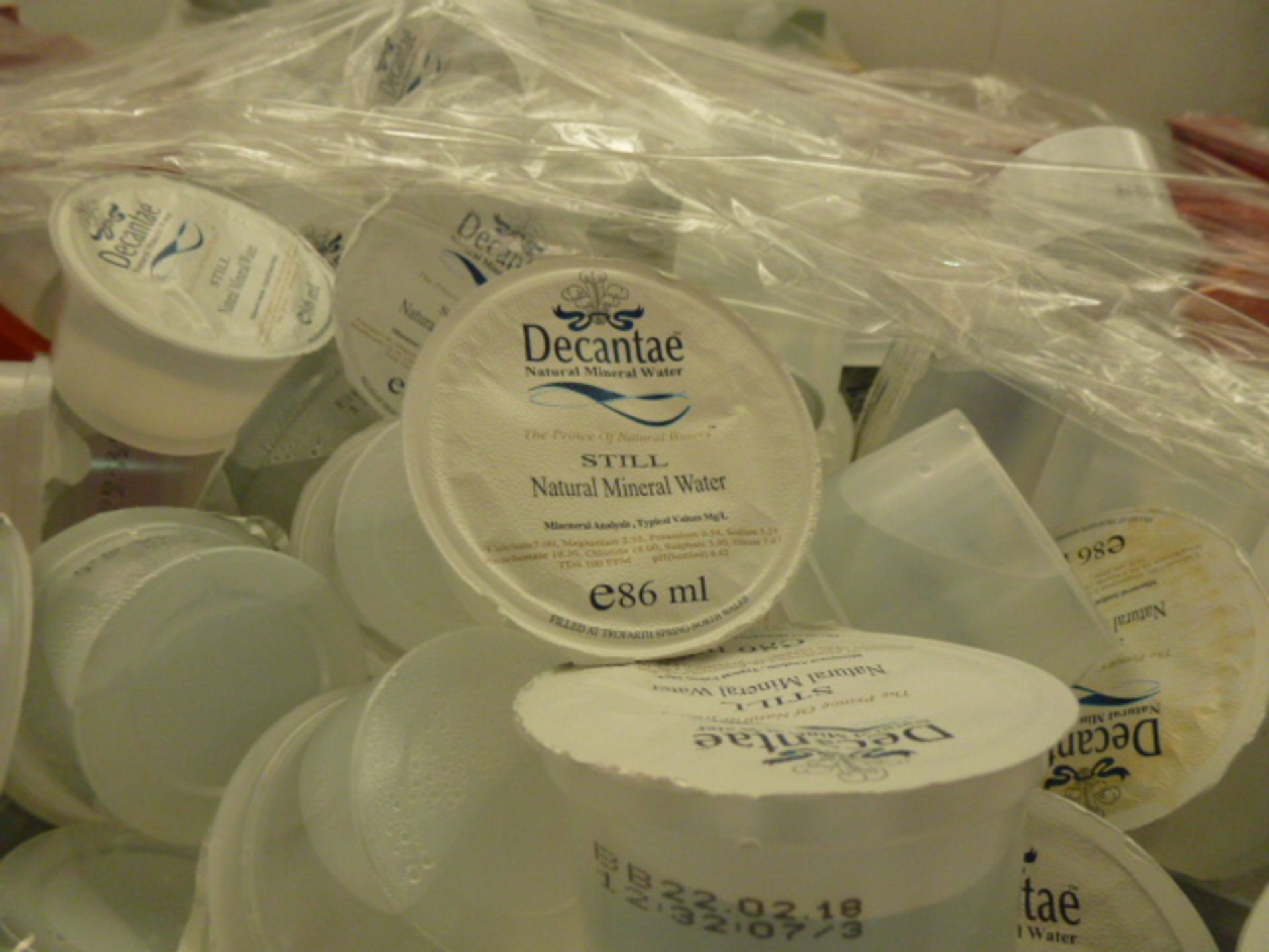 Approx 110 Crates of Decantae Natural Spring Water, Each Crate Contains 150 Cartons of 86ml. Total - Image 3 of 3