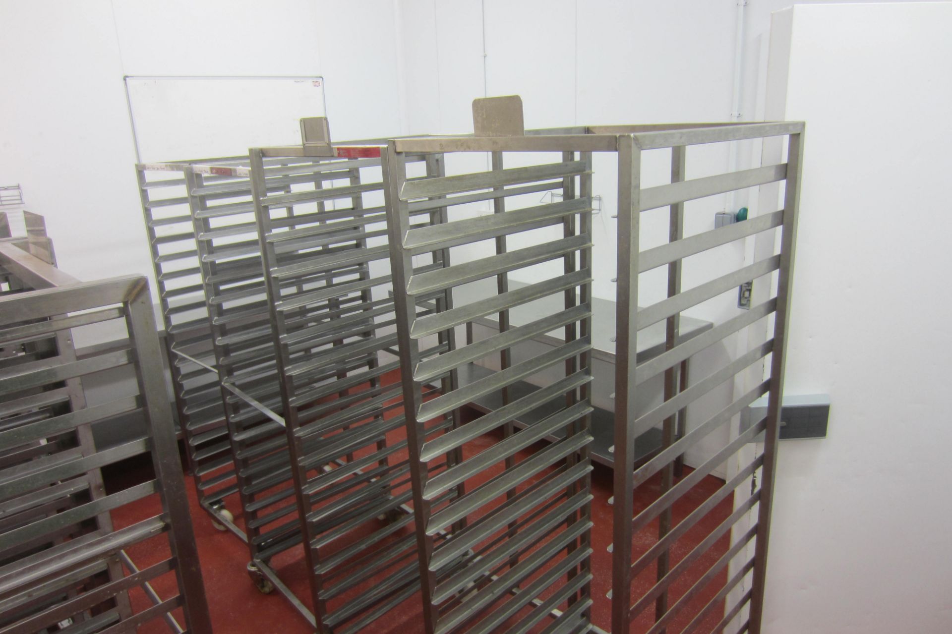 4 x Large Stainless Steel 16 & 20 Rack Gastro Trolleys (No Trays)