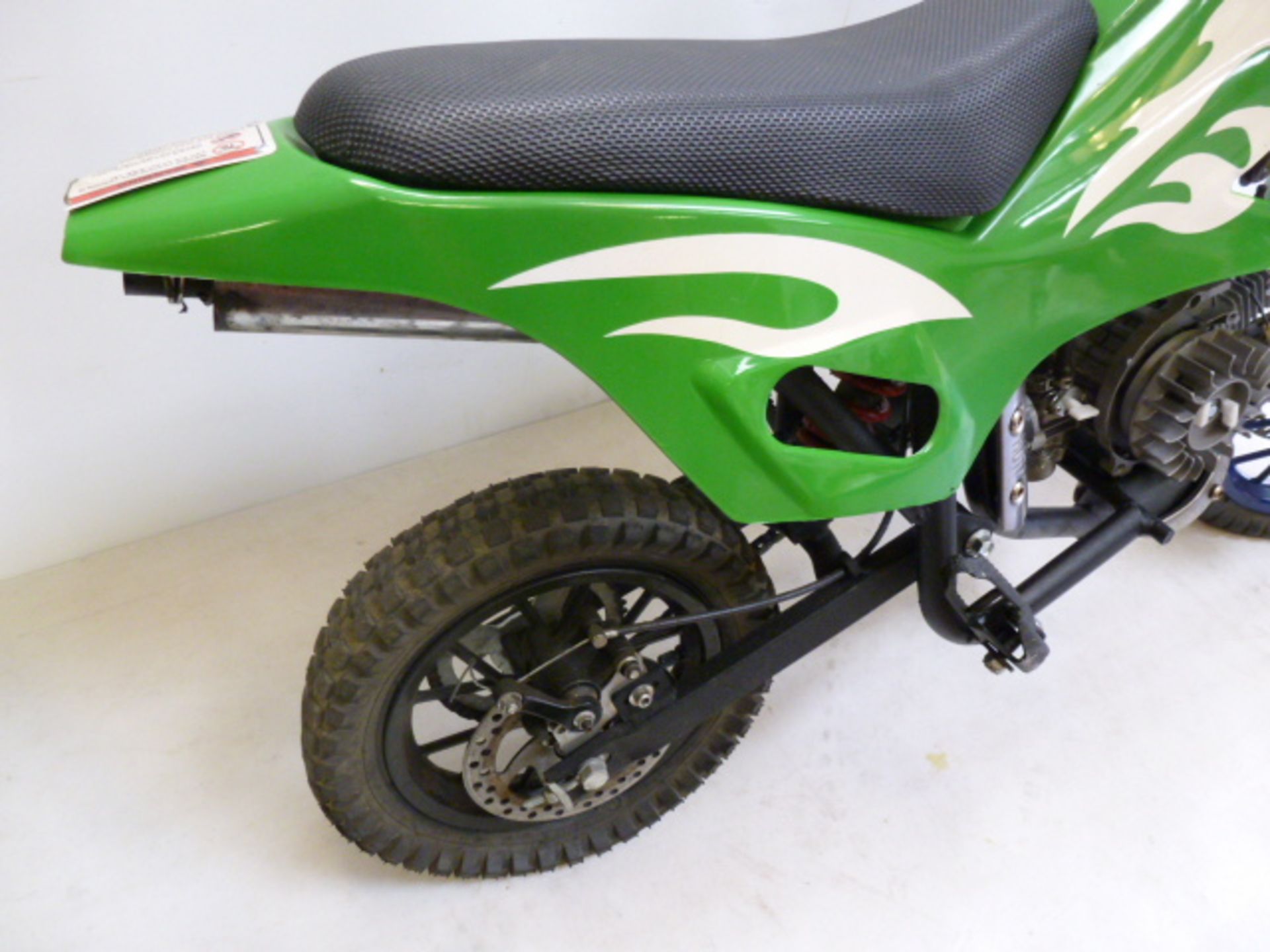 ZHEJING LYAA Company Ltd Mini Petrol Pit/Dirt Bike in Green with White Flame, Model MD01/MD03, - Image 5 of 10