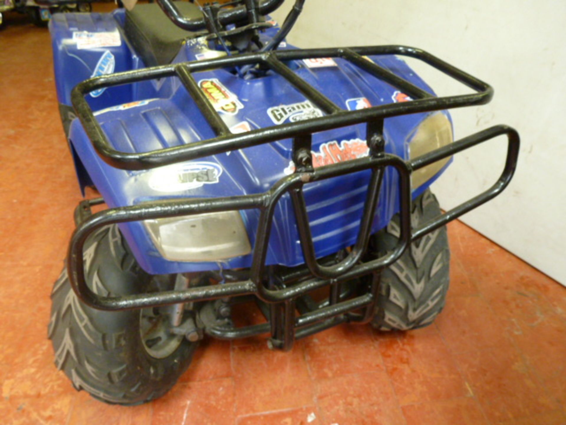 Mini ATV Petrol Quad Bike in Blue. Condition Unknown, For Spares & Repair (As Viewed) - Image 3 of 9