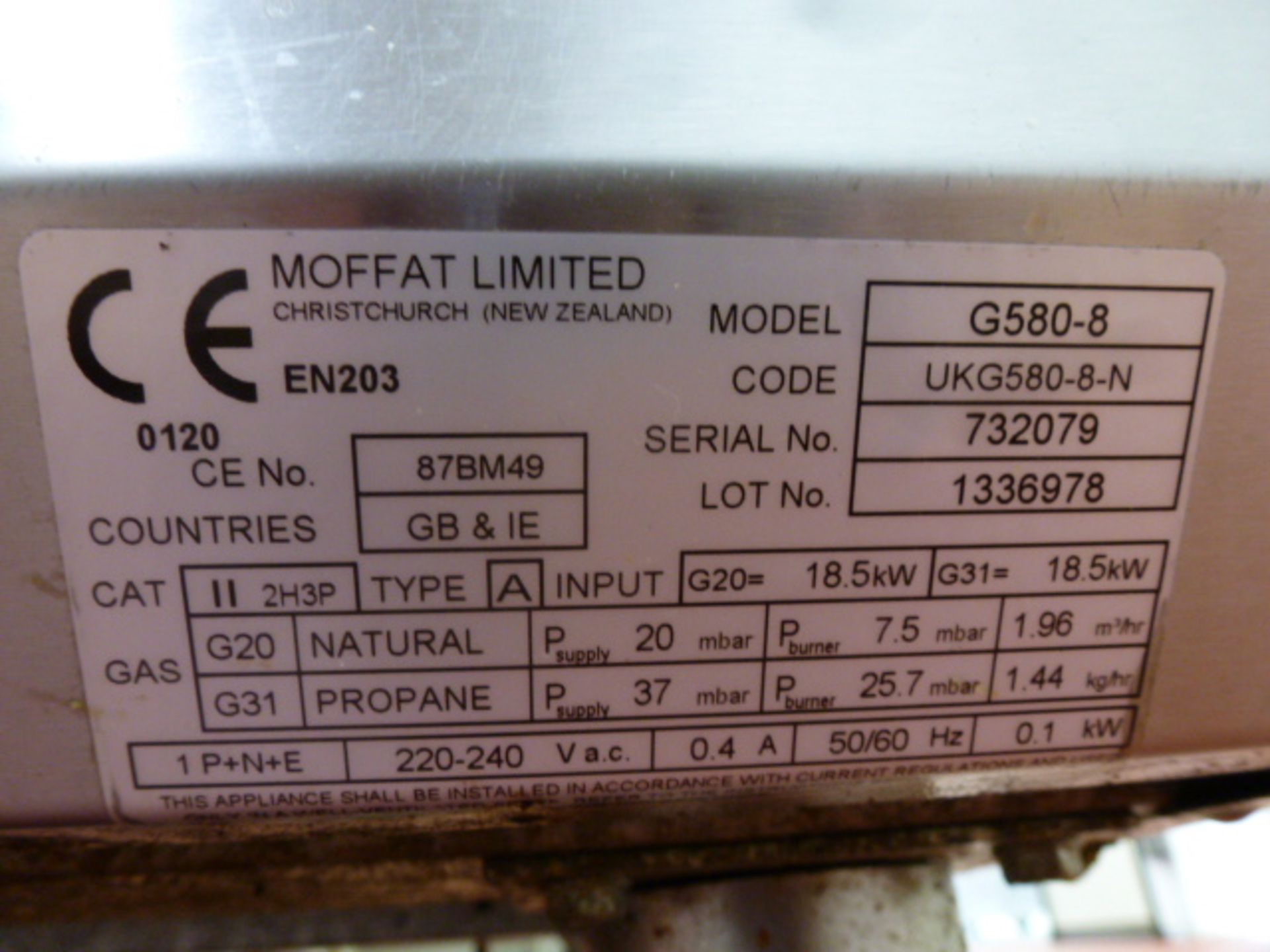 Blue Seal Manual Tilt Gas Bratt Pan, Model G580-8. S/N 732079. Size (W) 90cm. - Image 4 of 4