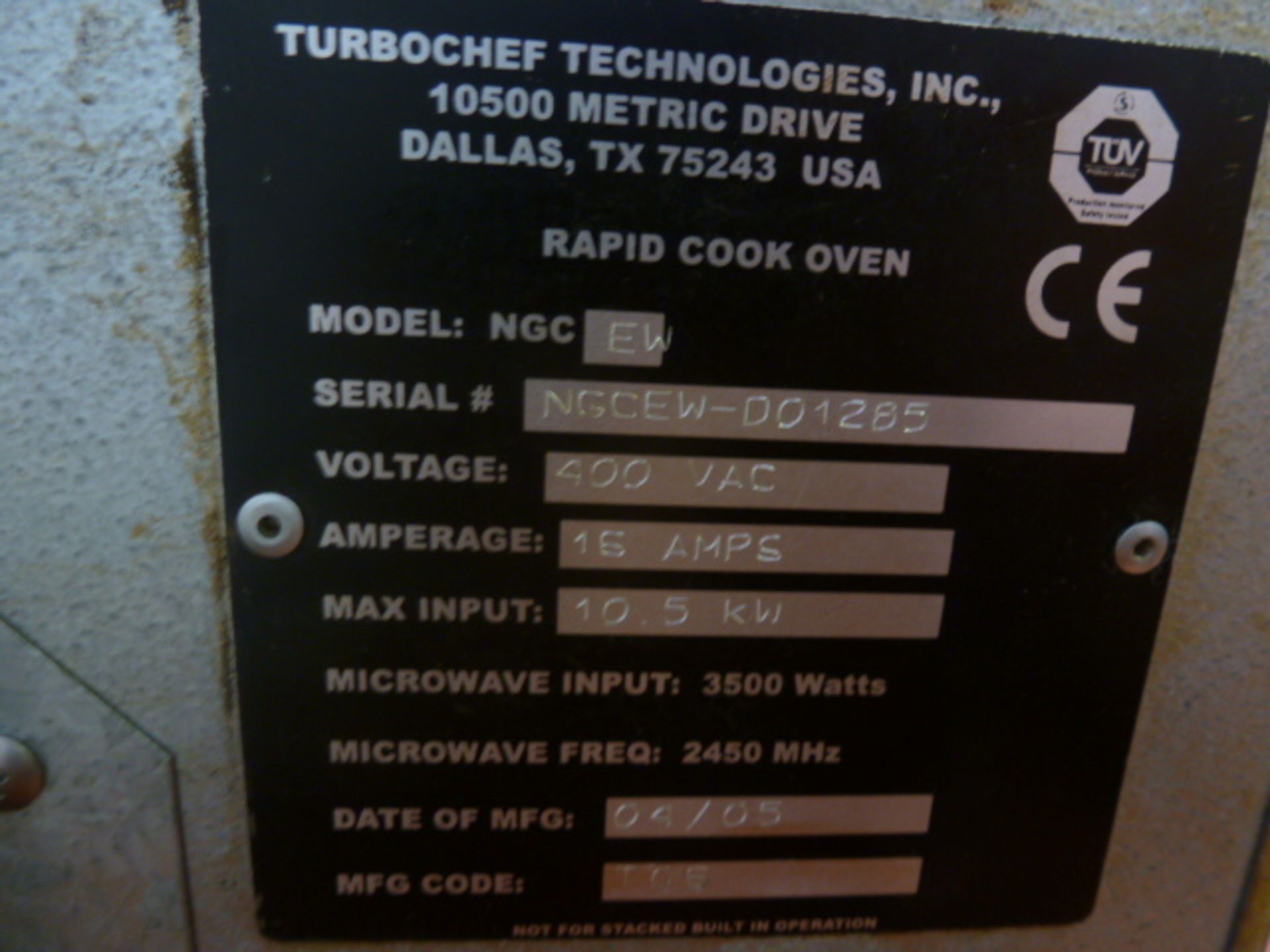 Turbochef High Speed Toasting Oven, Model NGCEW-001285. - Image 4 of 4