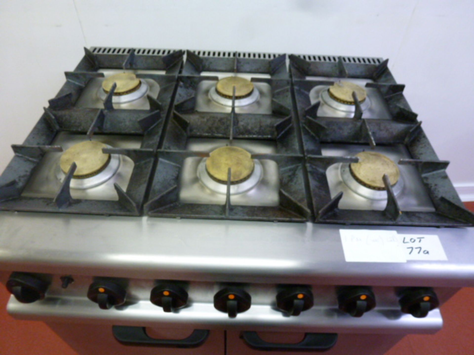 Lincat Stainless Steel 6 Ring Gas Range Cooker on Castors with Oven Under. Model OG7002/N, S/N - Image 2 of 5