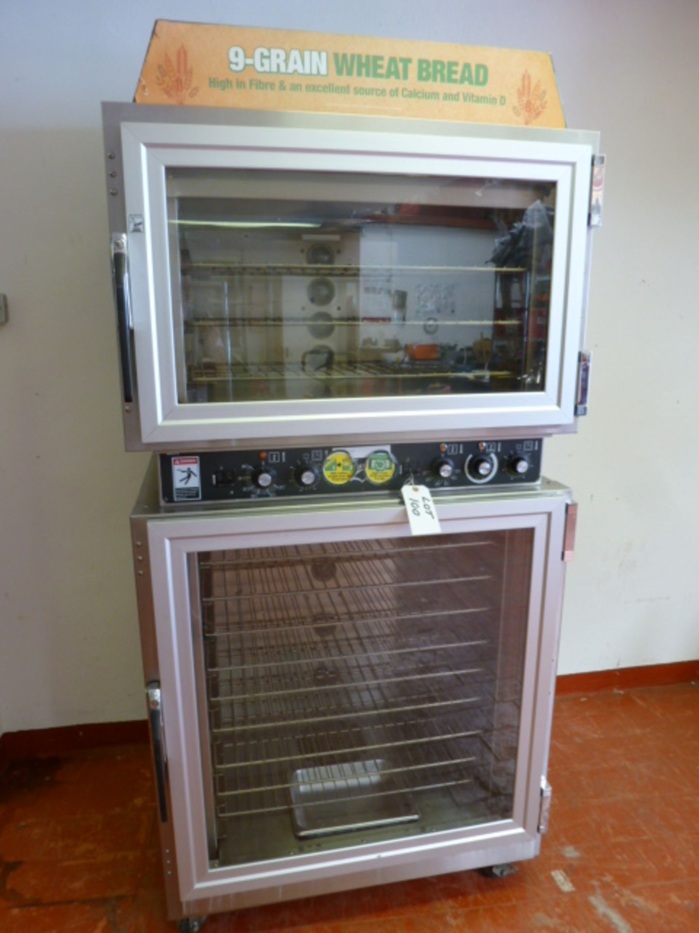 Duke Stainless Steel Commercial 3 Rack Bakery Oven, Over 9 Rack Proover. Model AHPO-618, S/N 30-