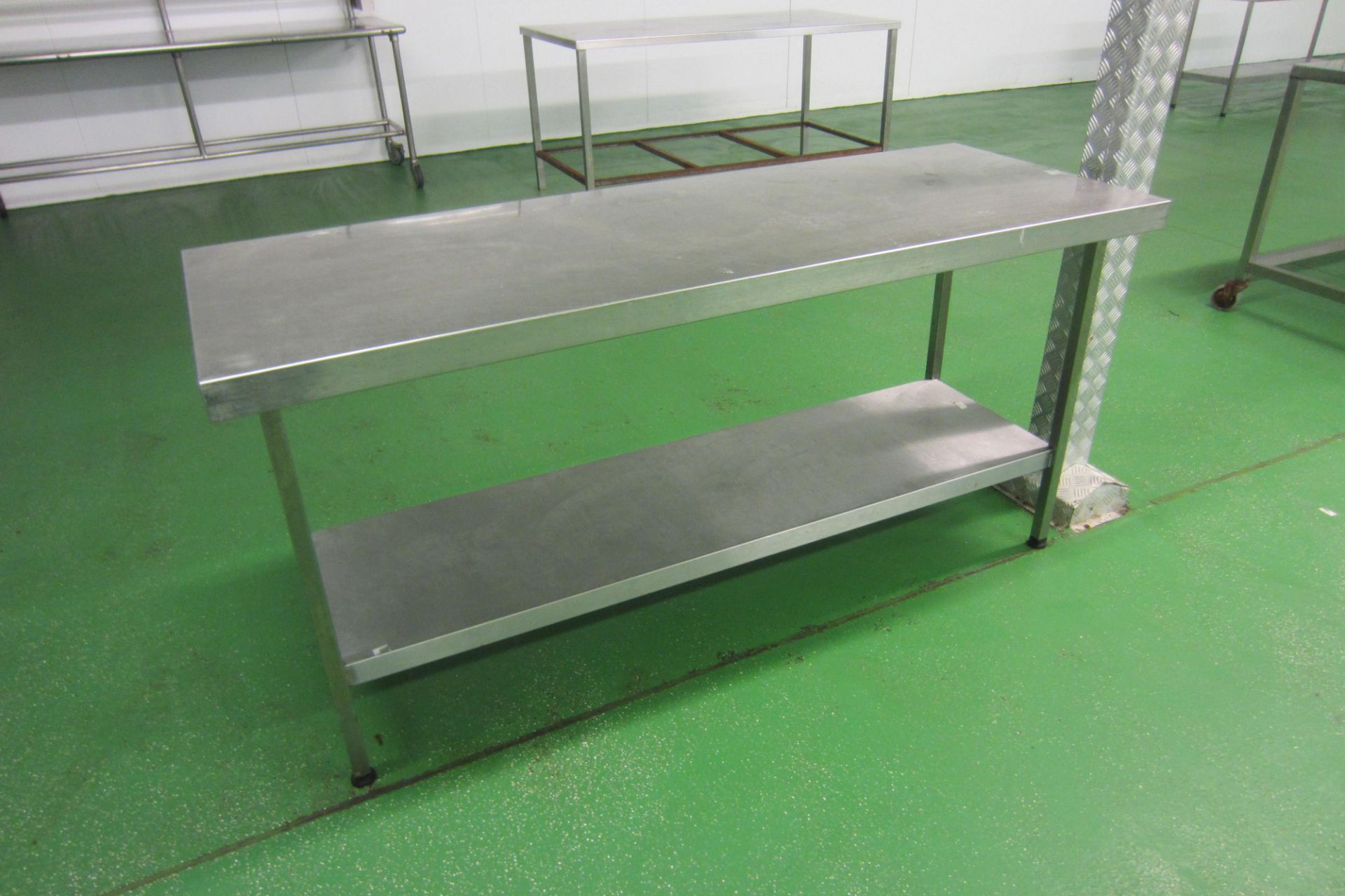 5 x Stainless Steel Prep/Work Tables with Shelf Under. Size 3 x 180cm x 65cm, 2 x 150cm x 60cm - Bild 3 aus 5