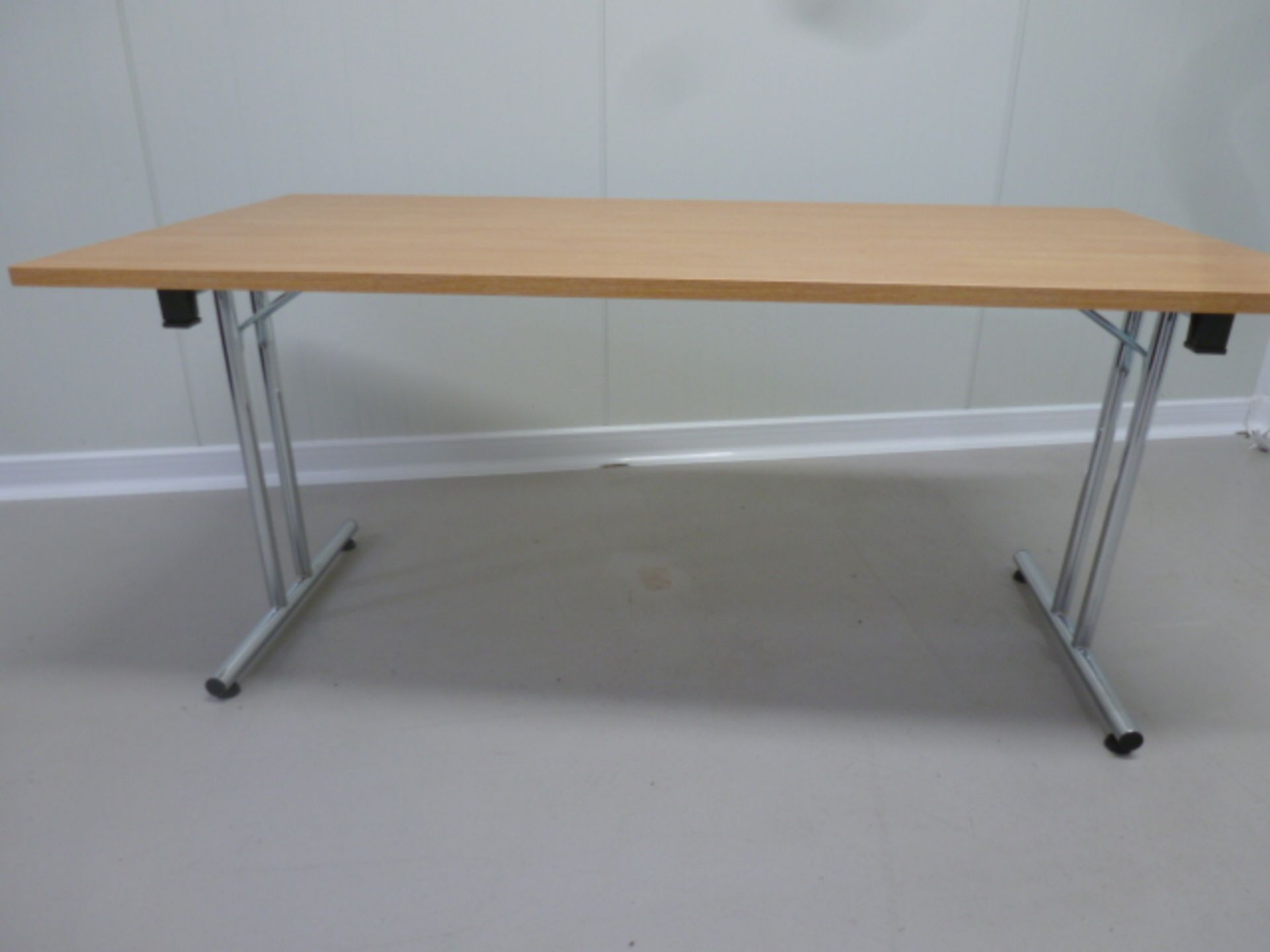 Heavy Duty Beach Wooden Beach Fold Away Table. Size 160cm x 80cm. - Image 2 of 3