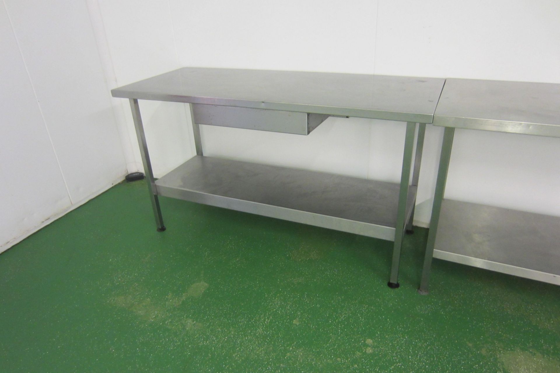 5 x Stainless Steel Prep/Work Tables with Shelf Under. Size 3 x 180cm x 65cm, 2 x 150cm x 60cm - Bild 5 aus 5