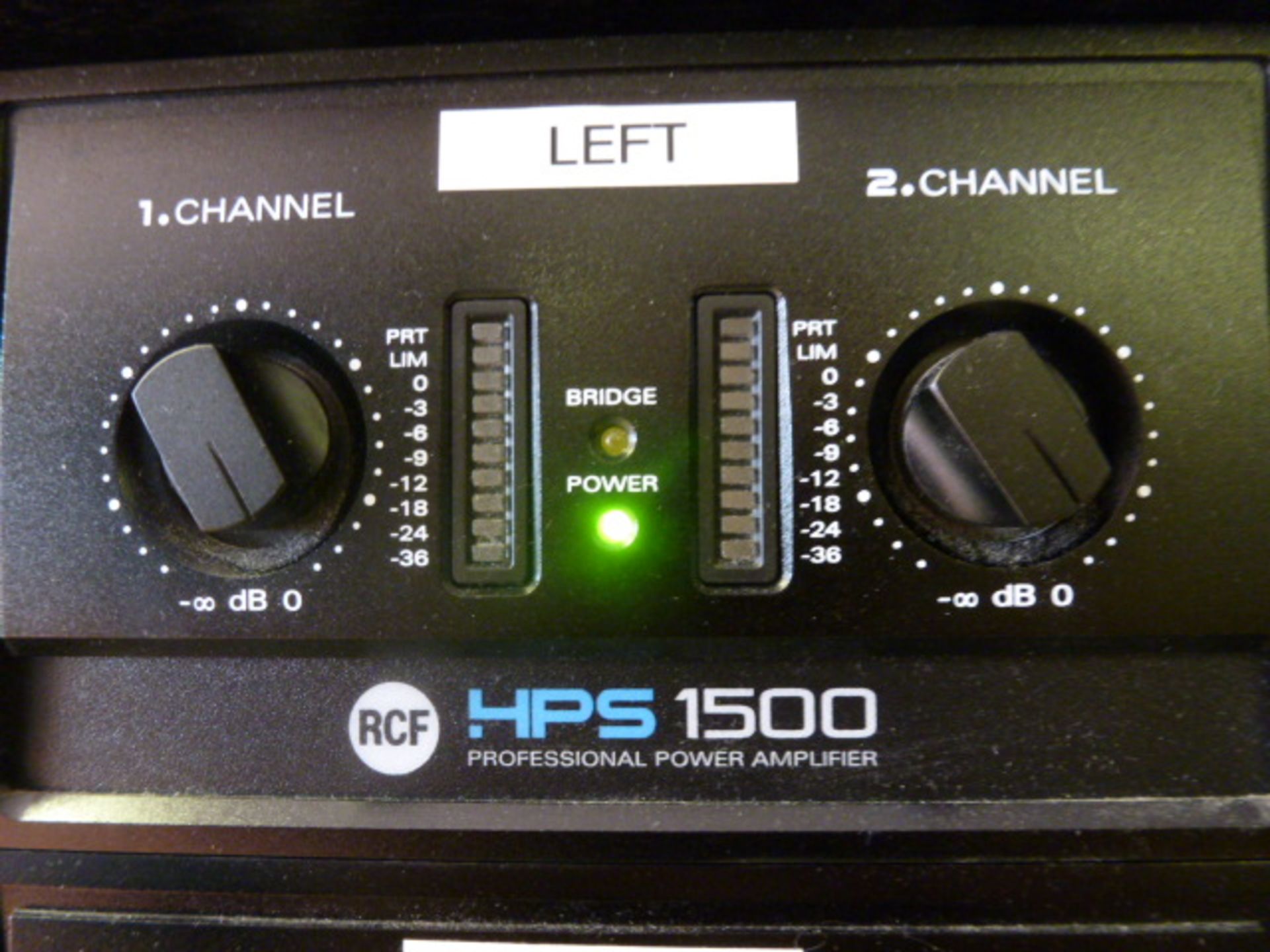 3 x RCF HPS 1500 2 Channel Professional Power Amplifie in Metal Flight Case. - Image 3 of 5