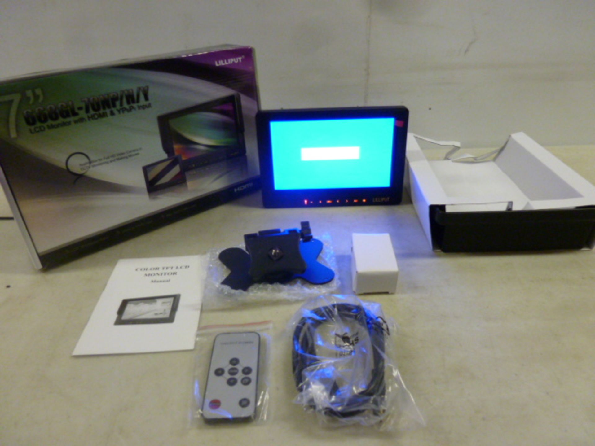 Lilliput 7" LCD Field Monitor with HDMI Input, Model 668GL-70NP. Boxed As New. - Image 2 of 6