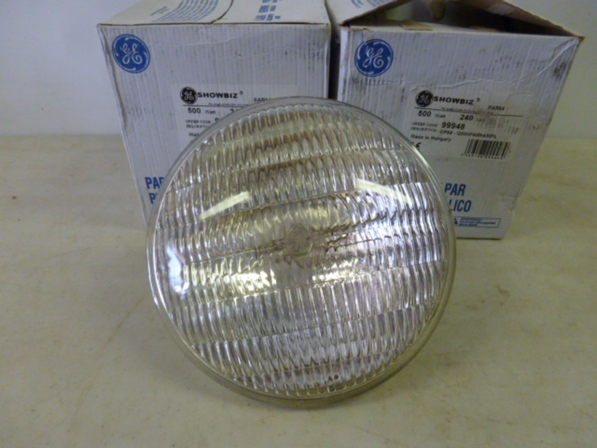 Pair of GE Showbiz 500w Par Lamps, Boxed.