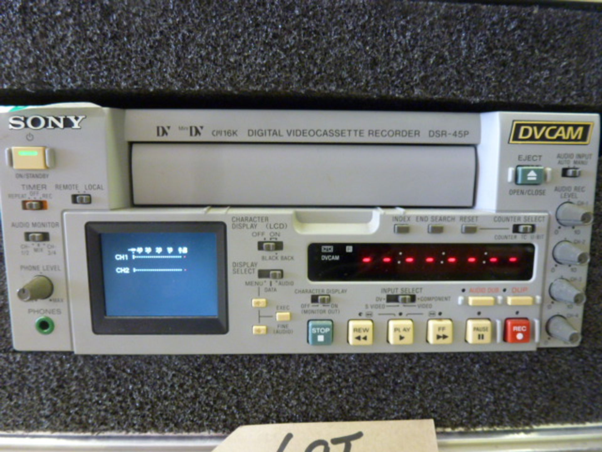 Sony DVCAM DSR-45P, Digital Videocassette Recorder, In Metal Flight Case with Power Supply. - Image 2 of 5