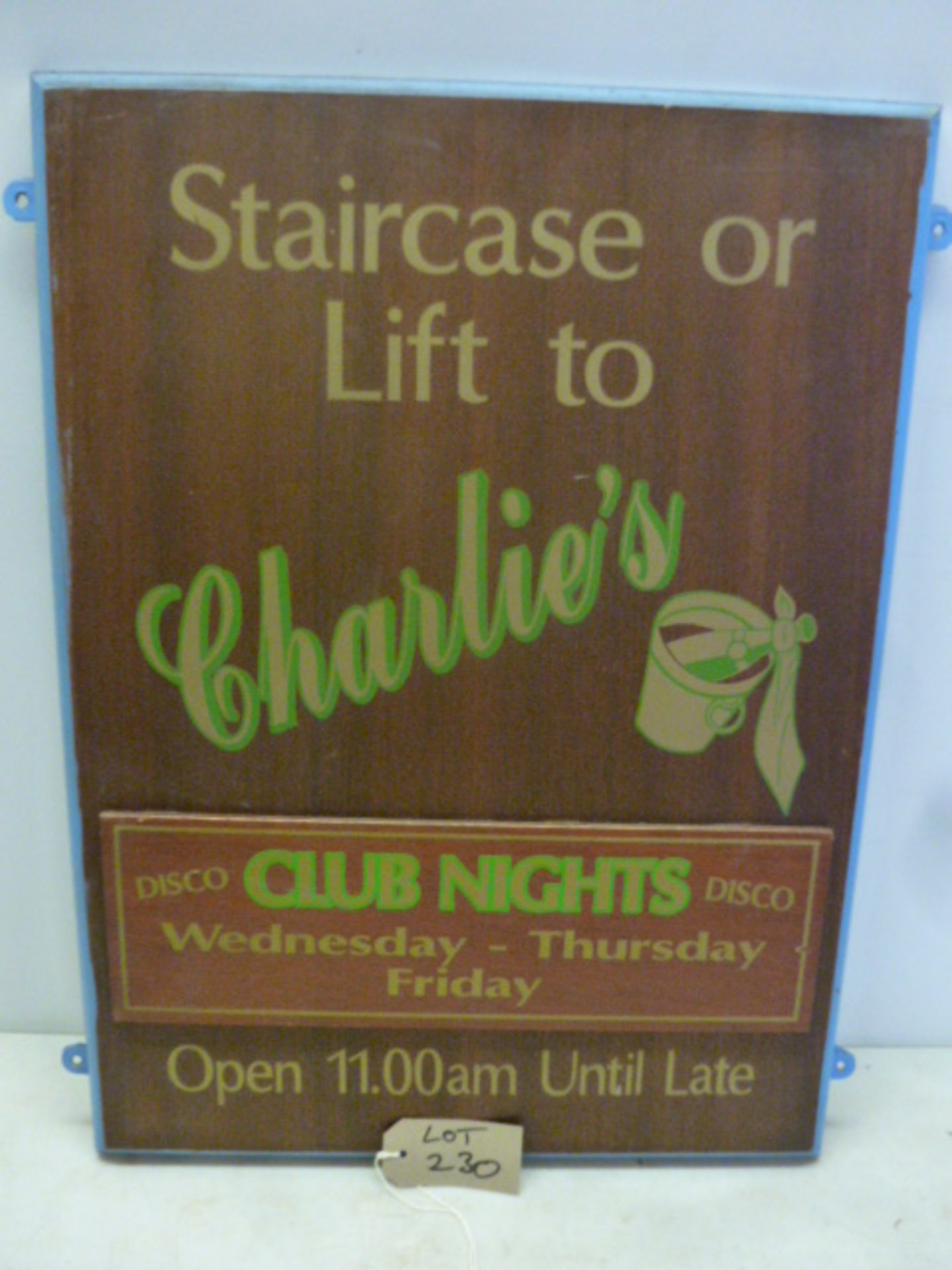 Wooden Advertising Plaque. Size (H) 62cm x (W) 46cm. - Image 2 of 2