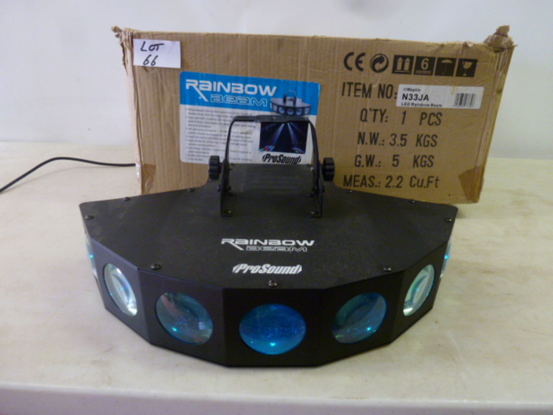 ProSound Rainbow Beam LED Light, N33JA, In Original Box.