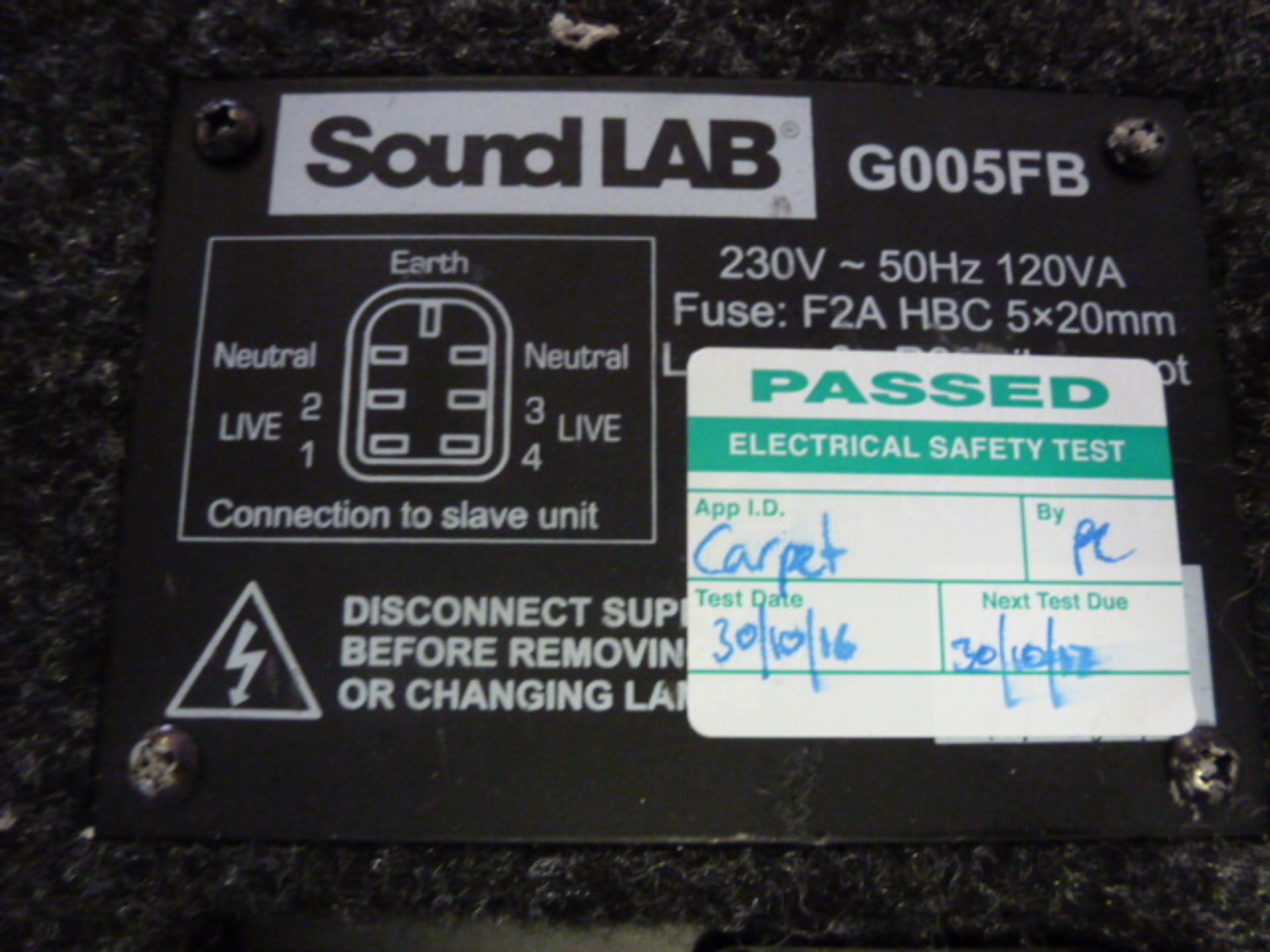 Sound LAB 8 Lamp Light Box with Sound to Light Function, Model G005FB, with Power Supply. - Image 6 of 6