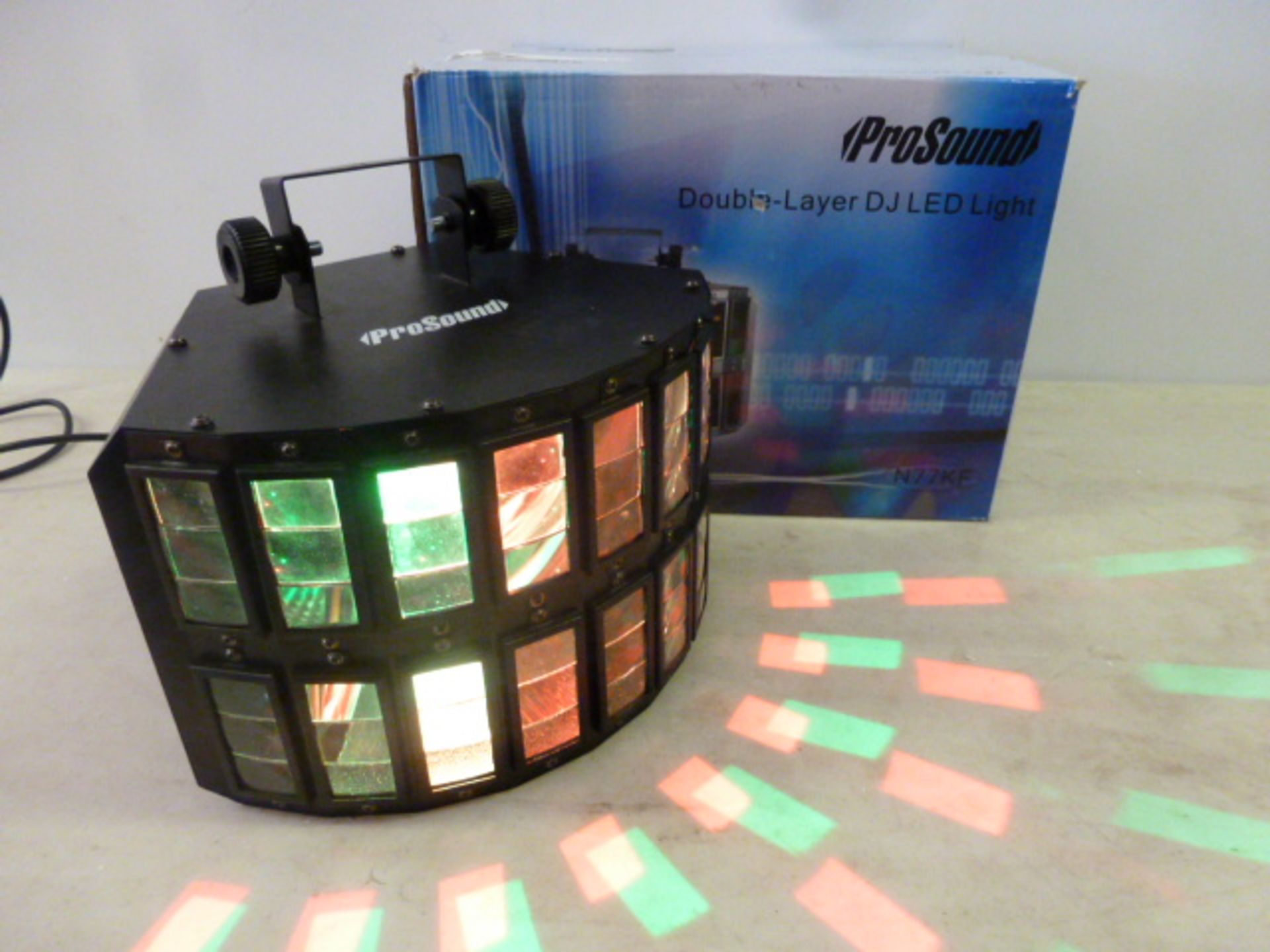 ProSound Double Layer DJ LED Light with DMX, Model N77KF, In Original Box.