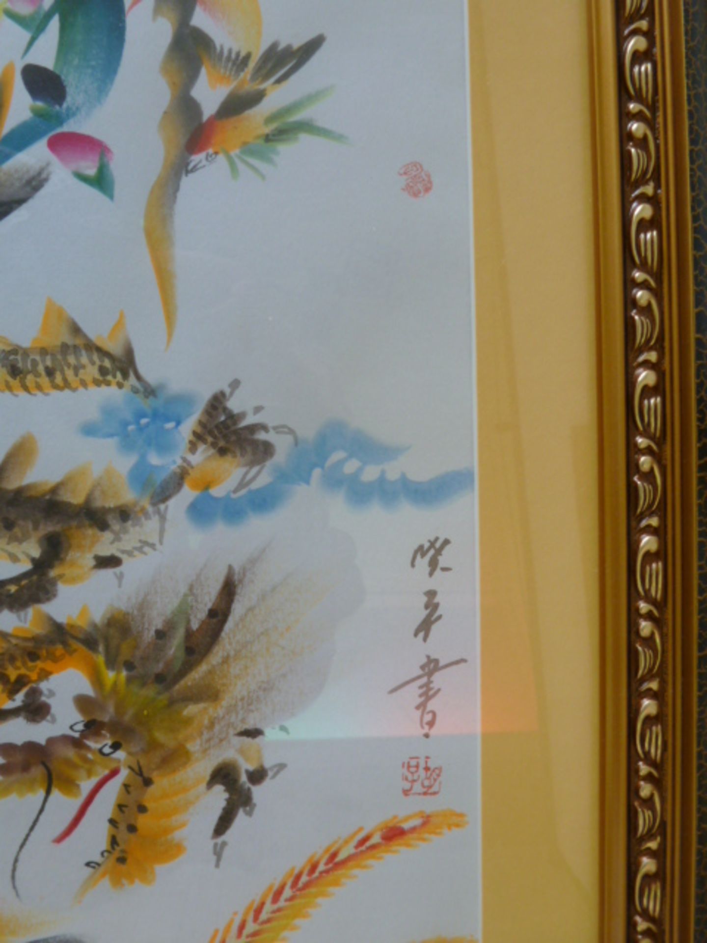 Pair of Framed & Glazed Oriental Posters. Size H92cm x W37cm - Image 4 of 5