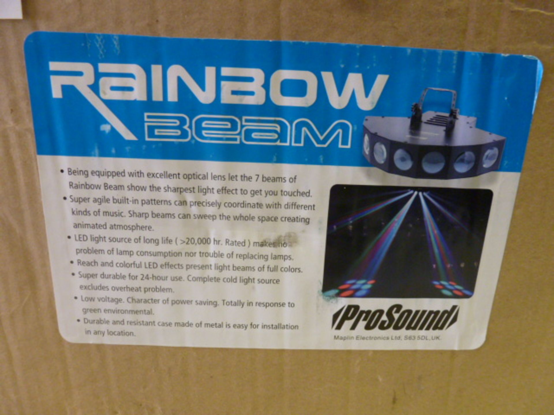 ProSound Rainbow Beam LED Light, N33JA, In Original Box. - Image 4 of 4