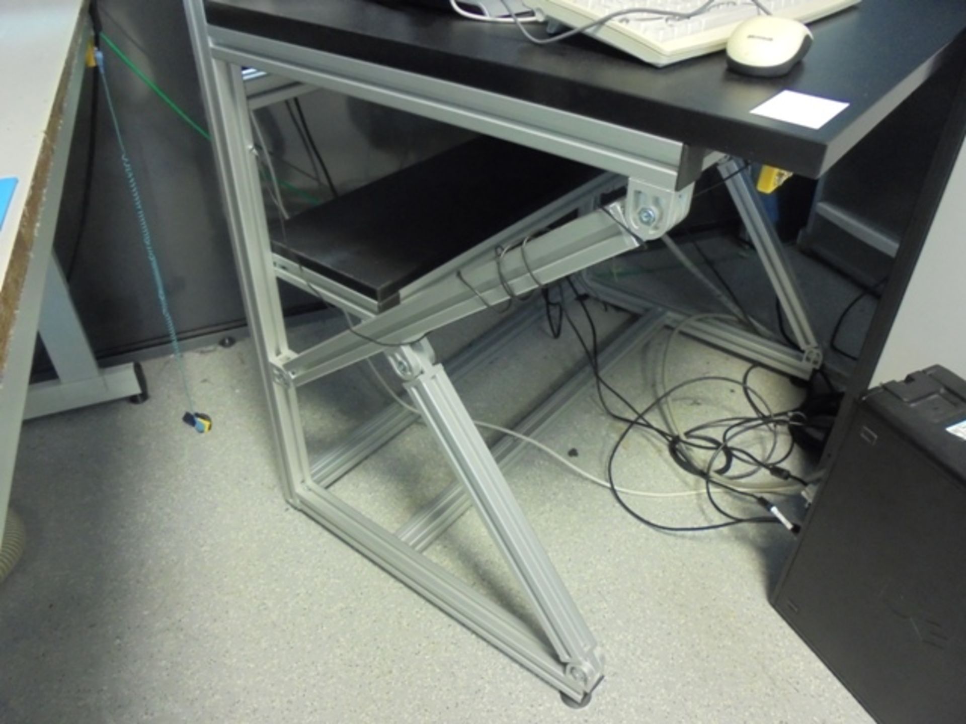 1.5m Aluminium Framed Fully Adjustable Workbench with Shelf Over - Image 2 of 2