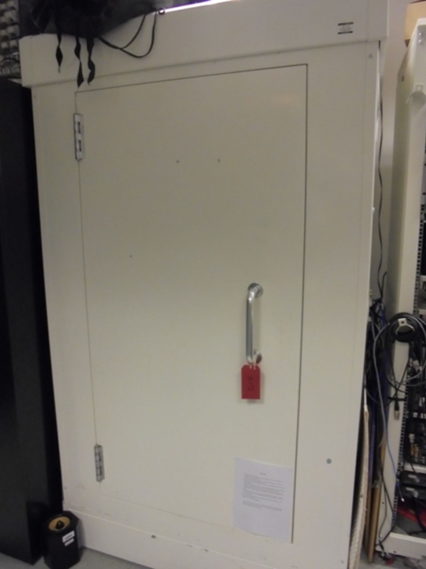 IAC Acoustic Test Chamber with Noise Lock Acoustic Door. Size (H)2.1m x (D)1.2m x (W)1.2m