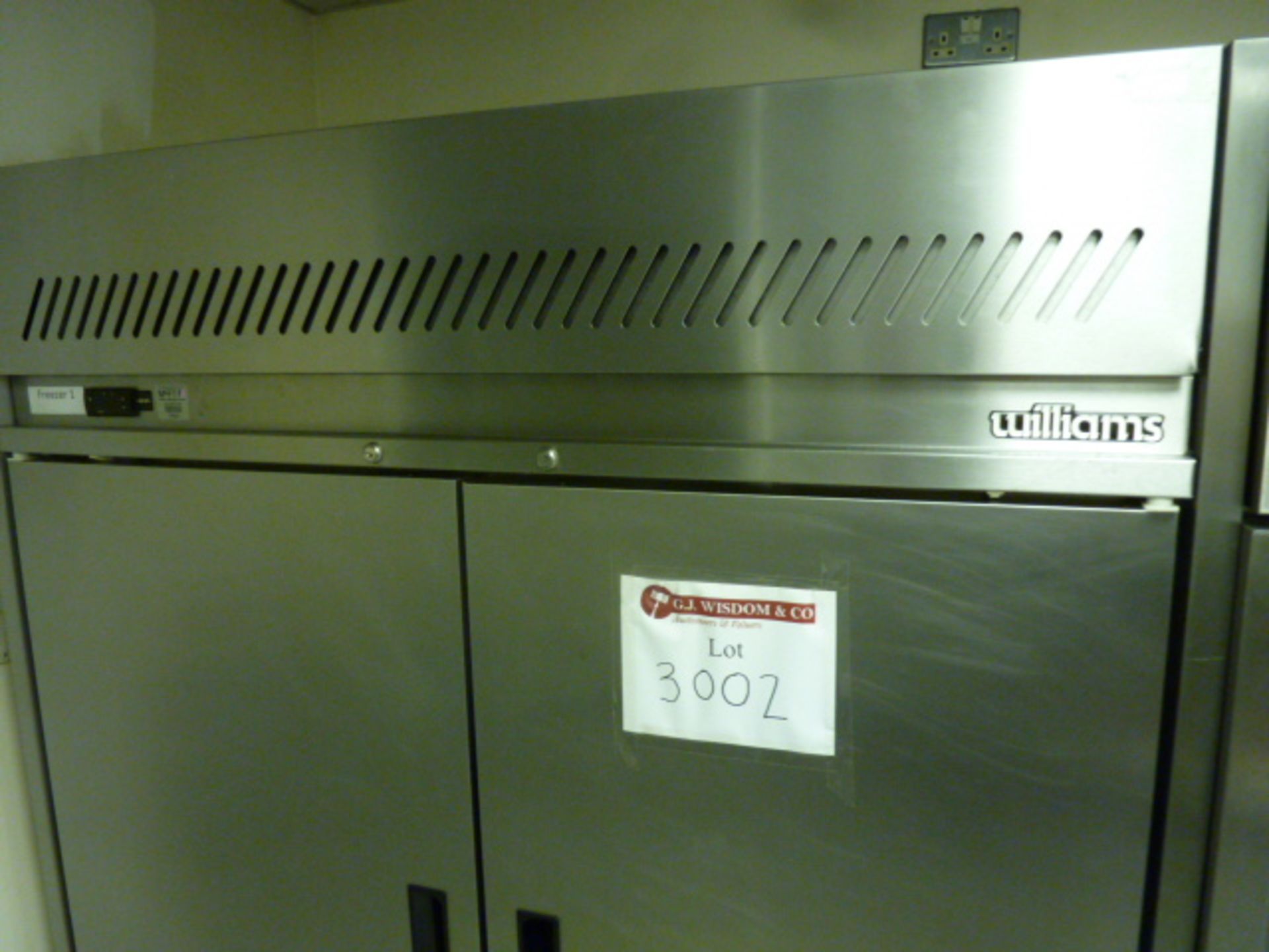 Williams Stainless Steel Double Door Commercial Freezer, Model LJ2SA, S/N 0203308653. Size W140cm - Image 2 of 3
