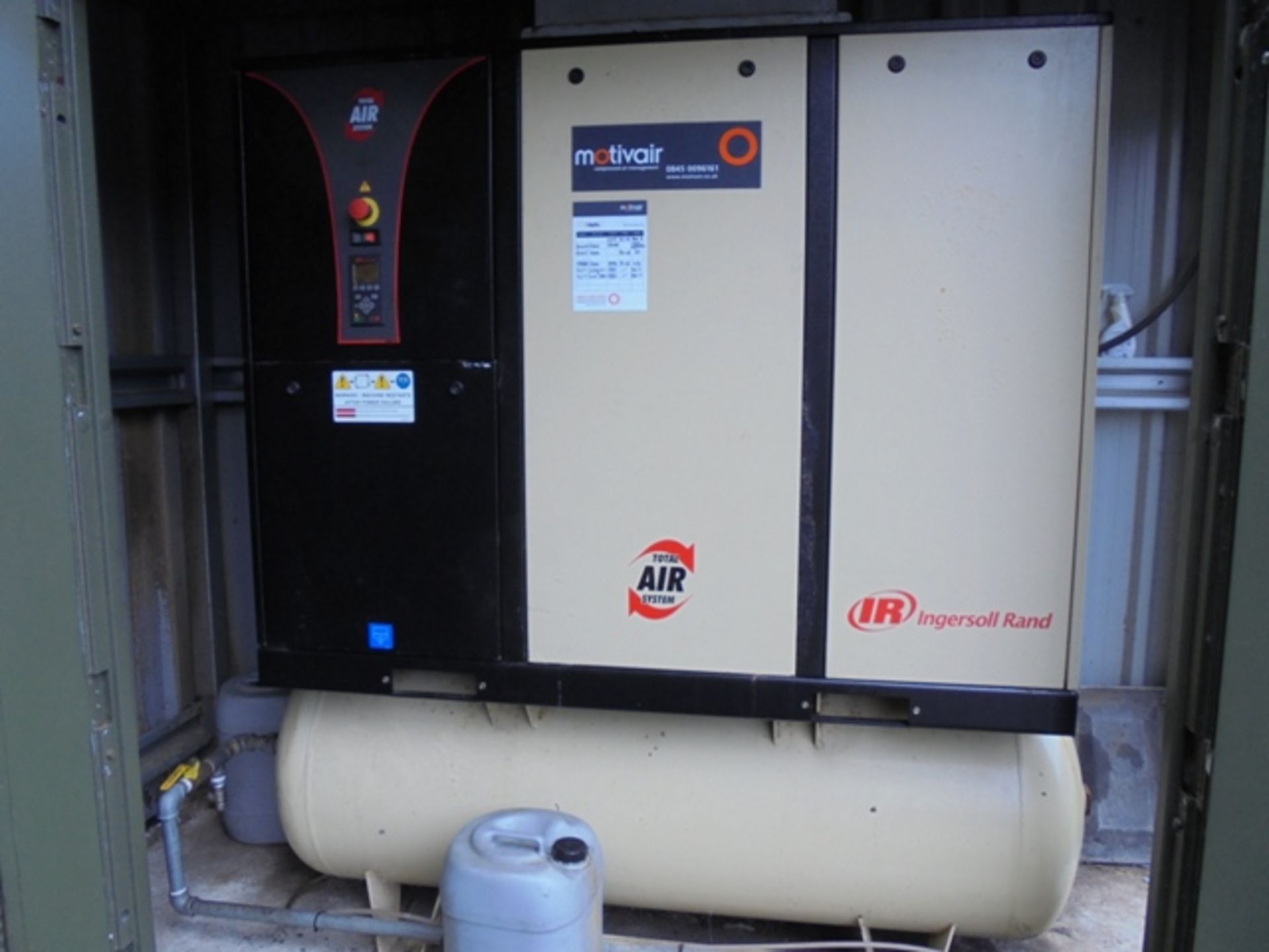 Ingersol Rand Total Air System Rotary Air Compressor, 7.7 Bar, Recorded Hours 18862. Software