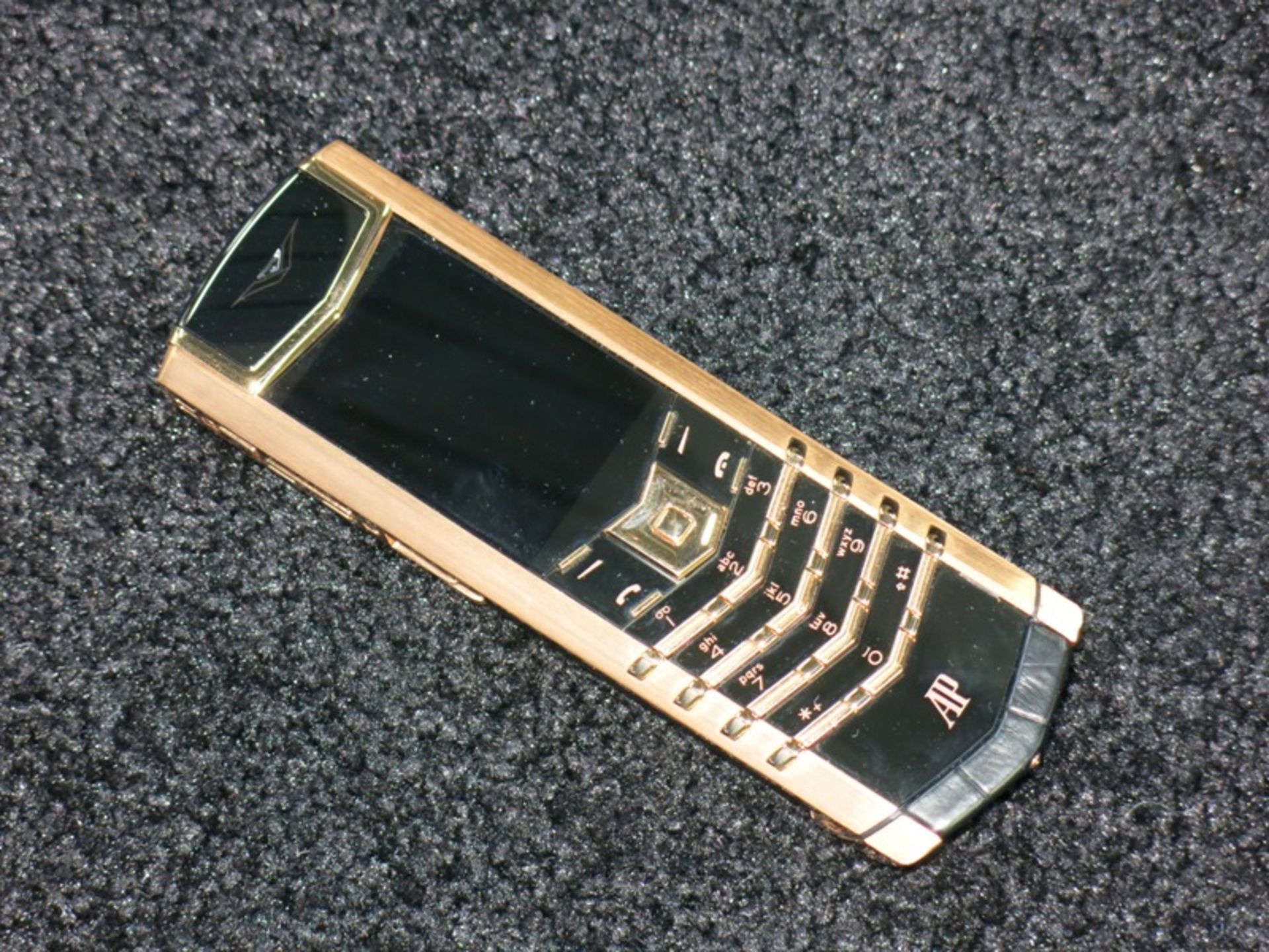 Vertu 18kt Brushed Red Gold Signature S Phone. Designed for AUDEMARS PIGUET Partnership with