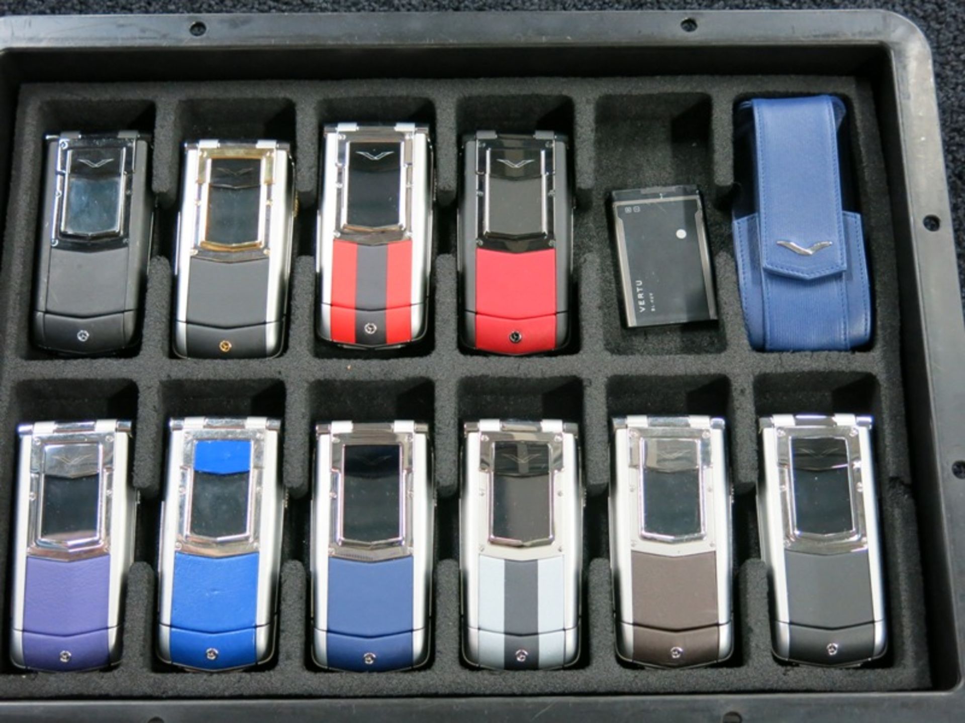 Archive Collection of 37 Vertu Constellation Ayxta Flip Phones made of Titanium, Stainless Steel, - Image 3 of 4