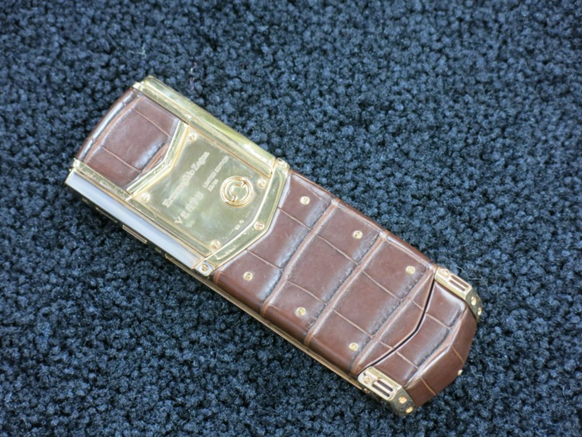 Vertu 18kt Red Gold Signature S Phone with Ruby Select Key. Furnished with Ceramic Pillow, - Image 2 of 4