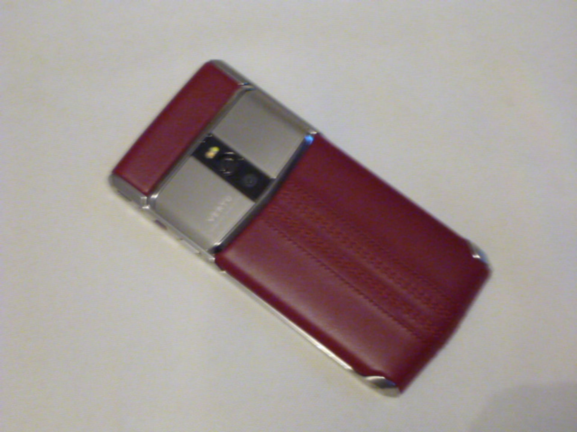 Vertu Signature Touch Phone, Garnet Calf Leather Back. S/N 3-019290. Comes with Sales Pack, Charging - Image 4 of 4