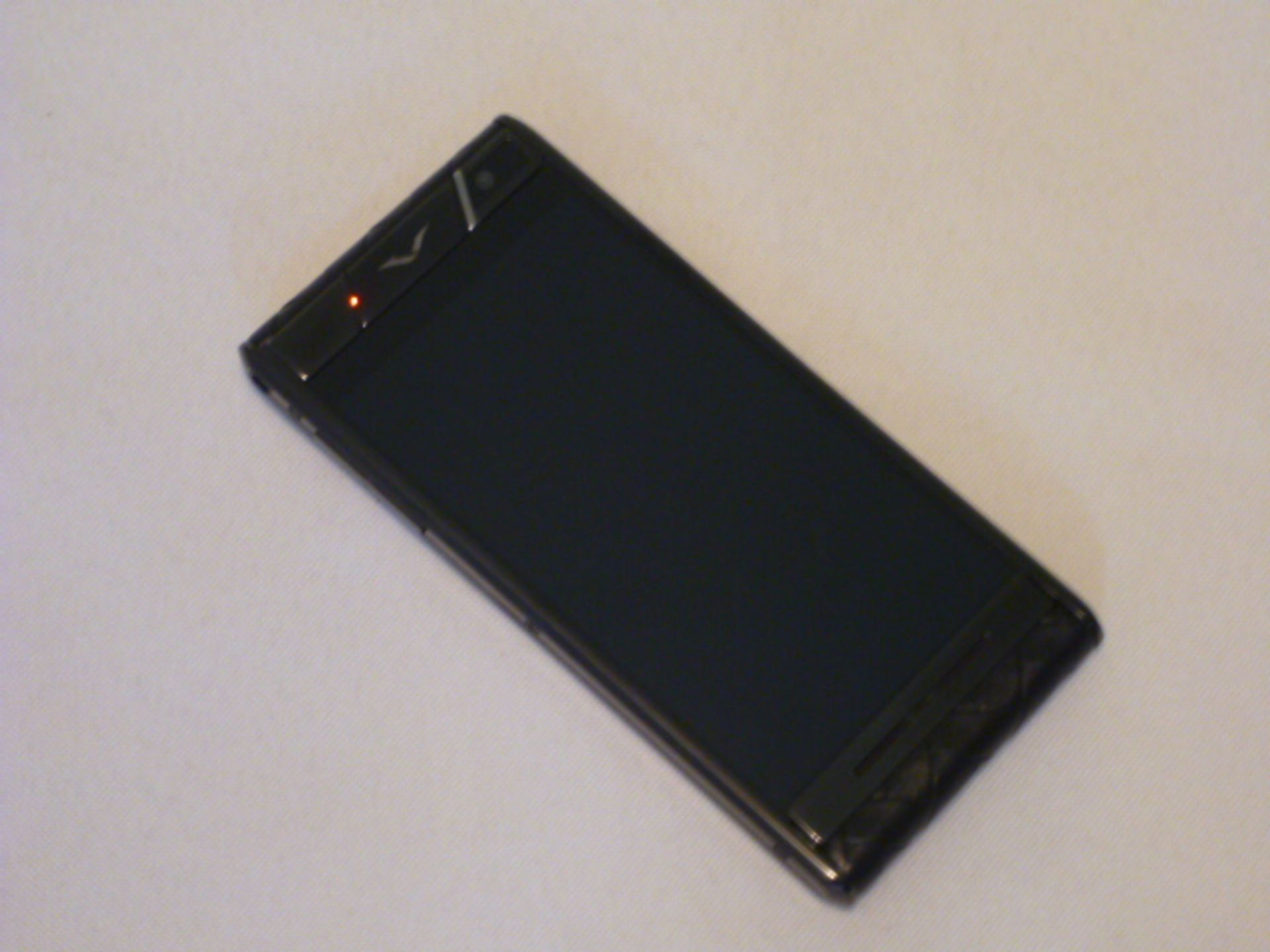 Vertu Signature Aster Phone, Black Lattice Leather, Limited Edition 000/280. S/N P-021391. Comes