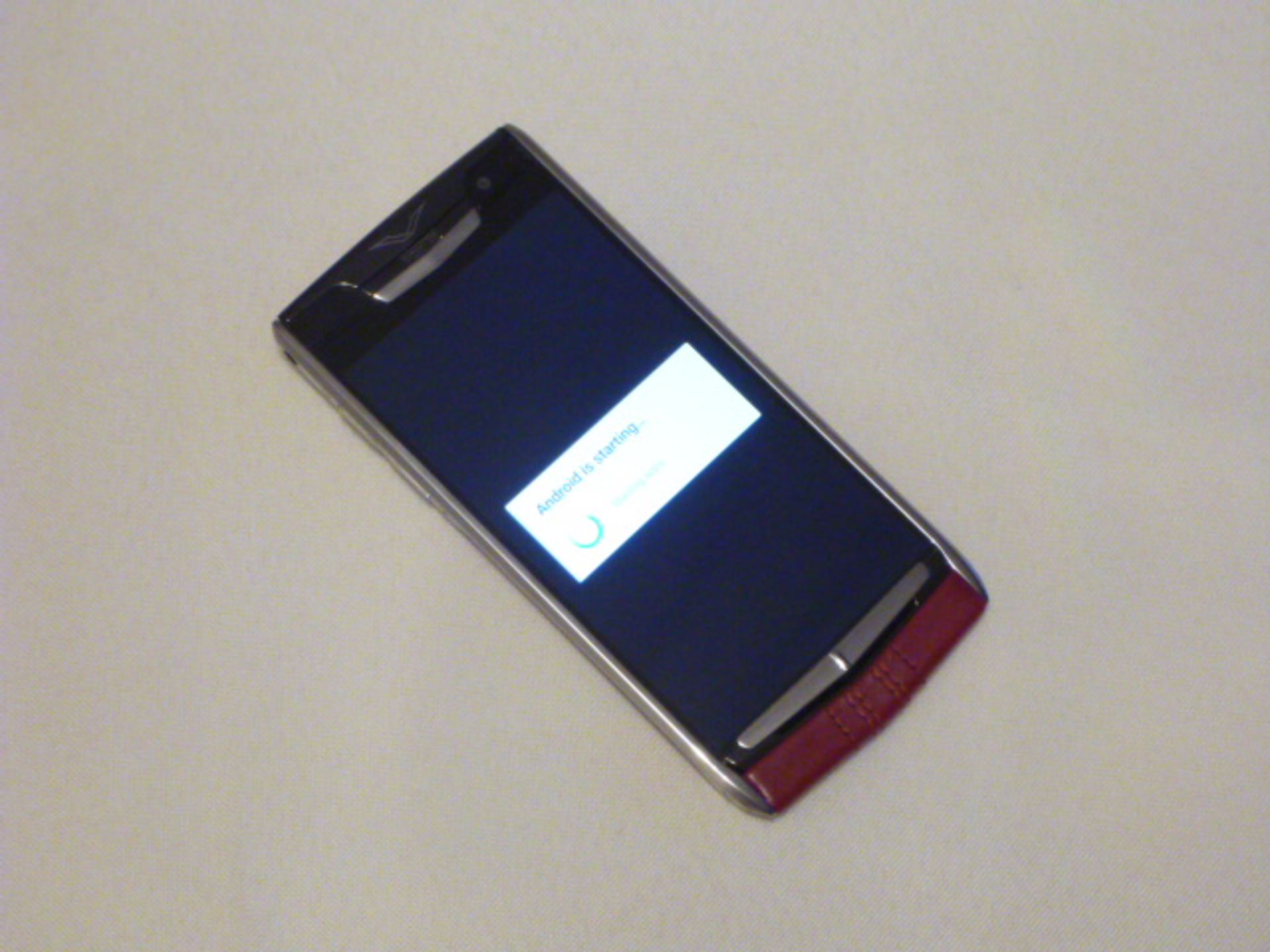 Vertu Signature Touch Phone, Garnet Calf Leather Back. S/N 3-019290. Comes with Sales Pack, Charging - Image 3 of 4