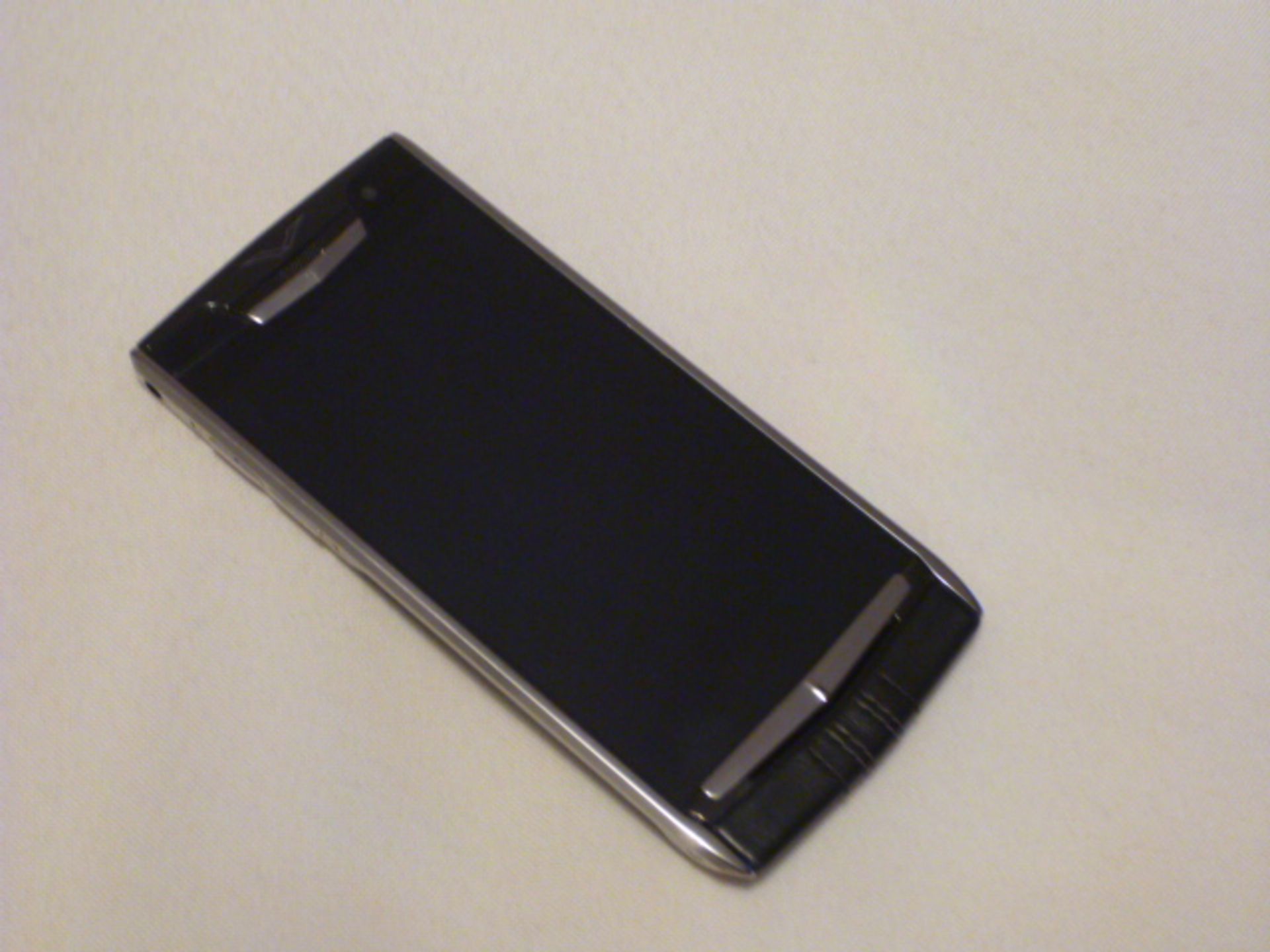 Vertu Signature Touch Phone, Jet Calf. S/N 3-001613. Ex Demonstrator Model, New/Unused. Comes with