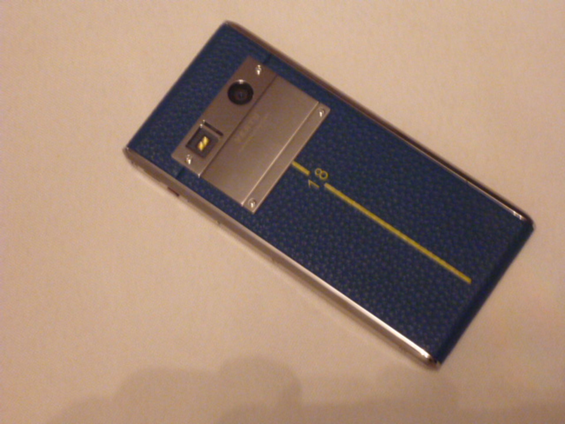 Vertu Aster Touch Phone, Blue Leather. Demonstrator, S/N I-005602 . Comes with Matching Leather - Image 2 of 3