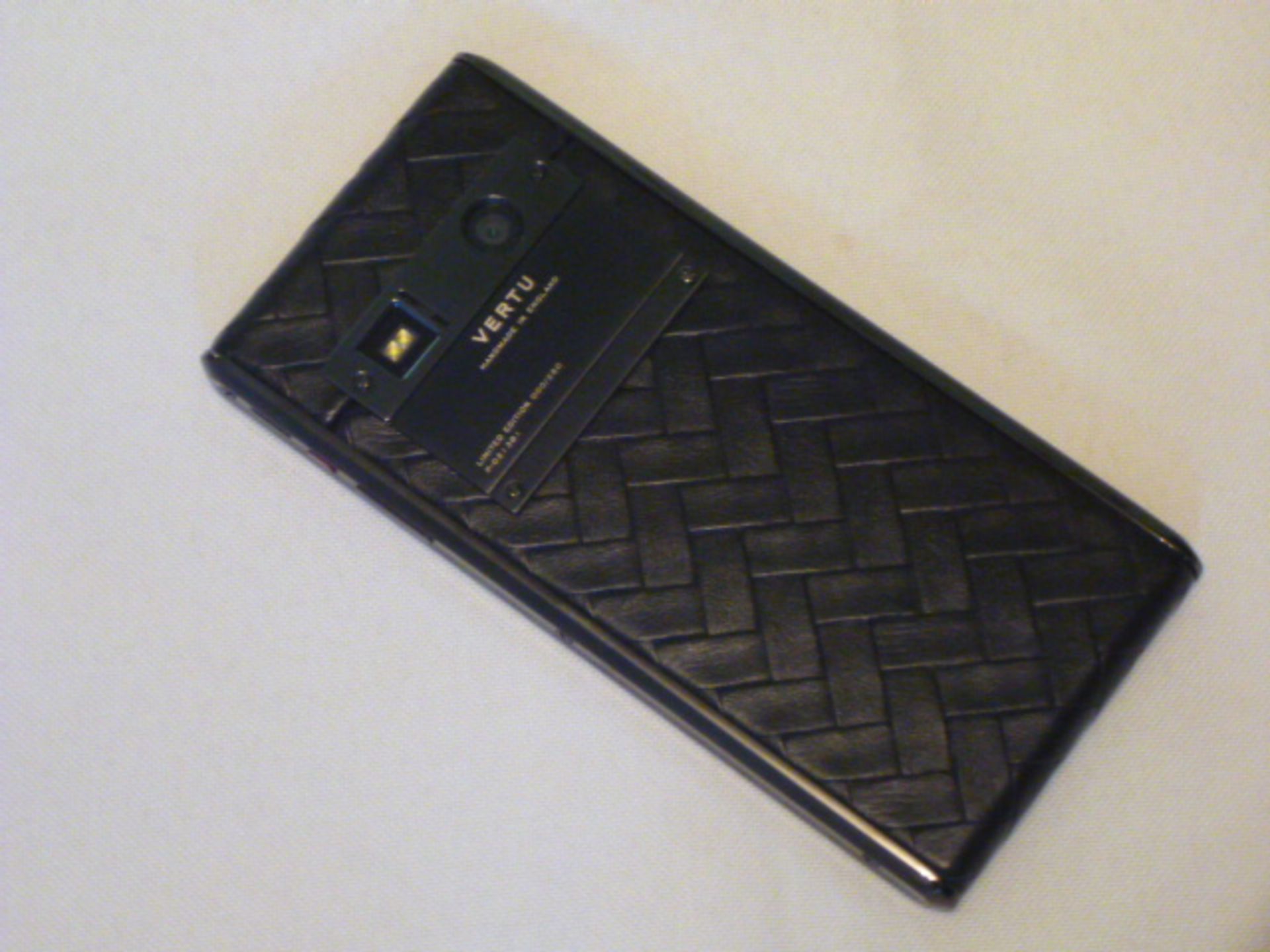 Vertu Signature Aster Phone, Black Lattice Leather, Limited Edition 000/280. S/N P-021391. Comes - Image 2 of 2