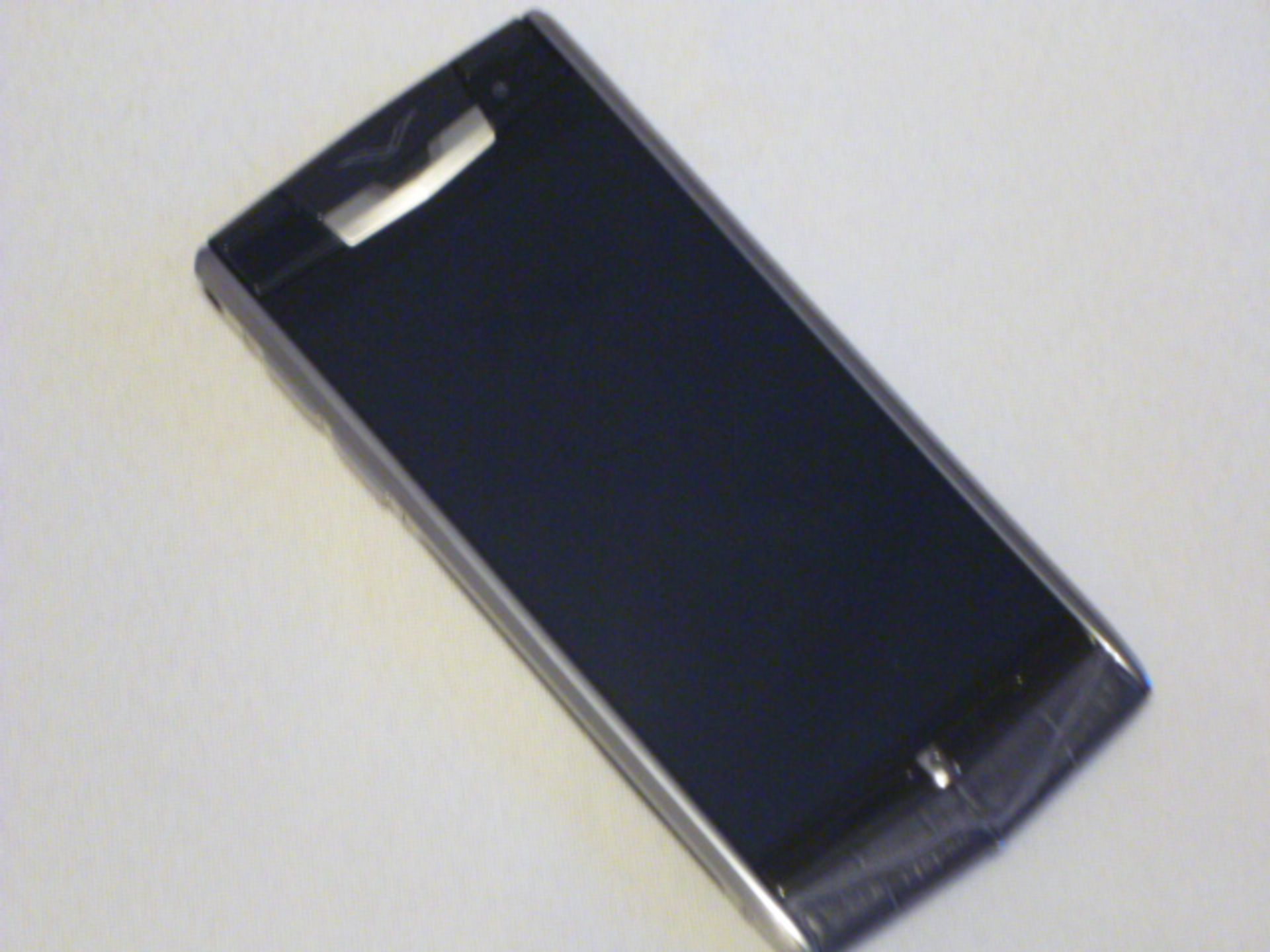 Vertu Signature Touch Phone with Grey Alligator, S/N EMX-006300. Comes with Sales Pack & Charging