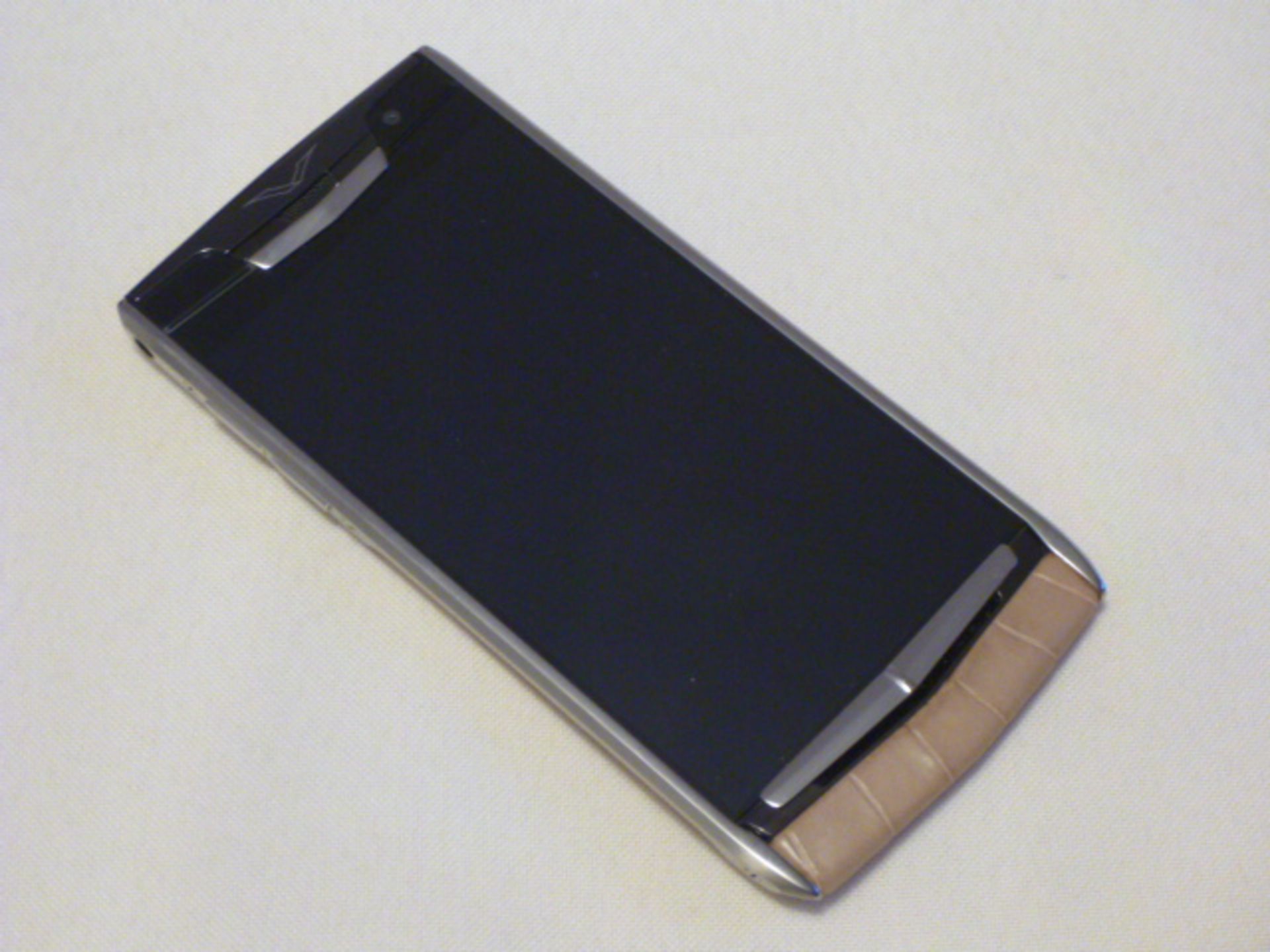 Vertu Signature Touch Phone, Almond Alligator GL2. S/N 3-021609. Comes with Sales Pack, Charging