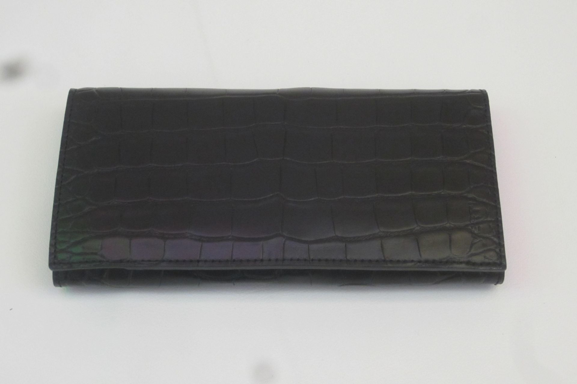 Vertu Titan Jet Black Alligator Purse Style Pouch. RRP £2300. New/Boxed. - CITES: This Lot