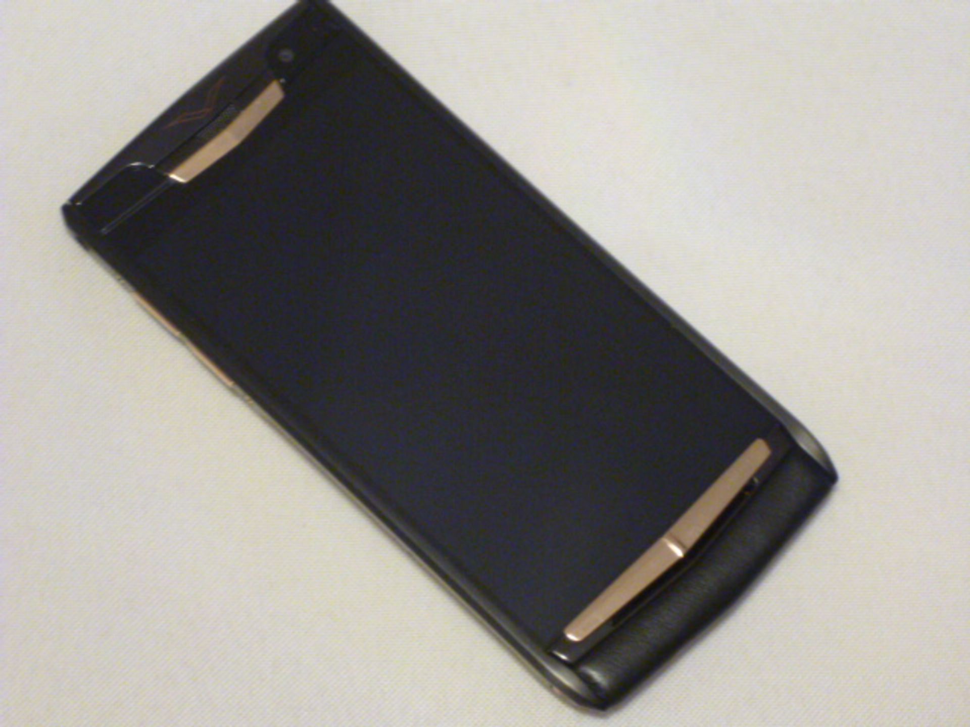 Vertu Signature Touch Phone, Pure Jet, Red Gold. S/N 3-021651. Comes with Sales Pack, Charging