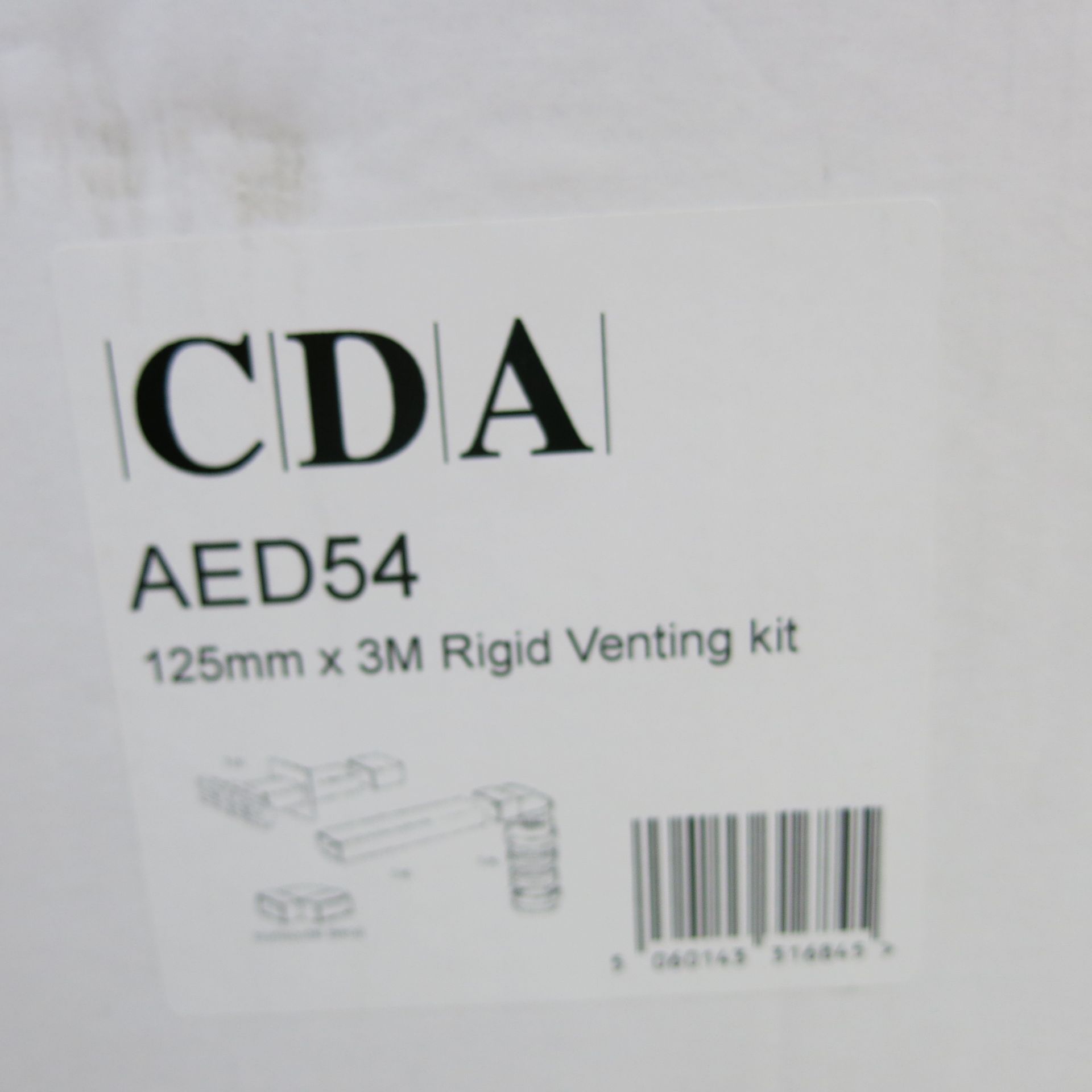 CDA 125mm x 3m Rigid Venting Kit, Model AED54. Boxed As New. - Image 2 of 3